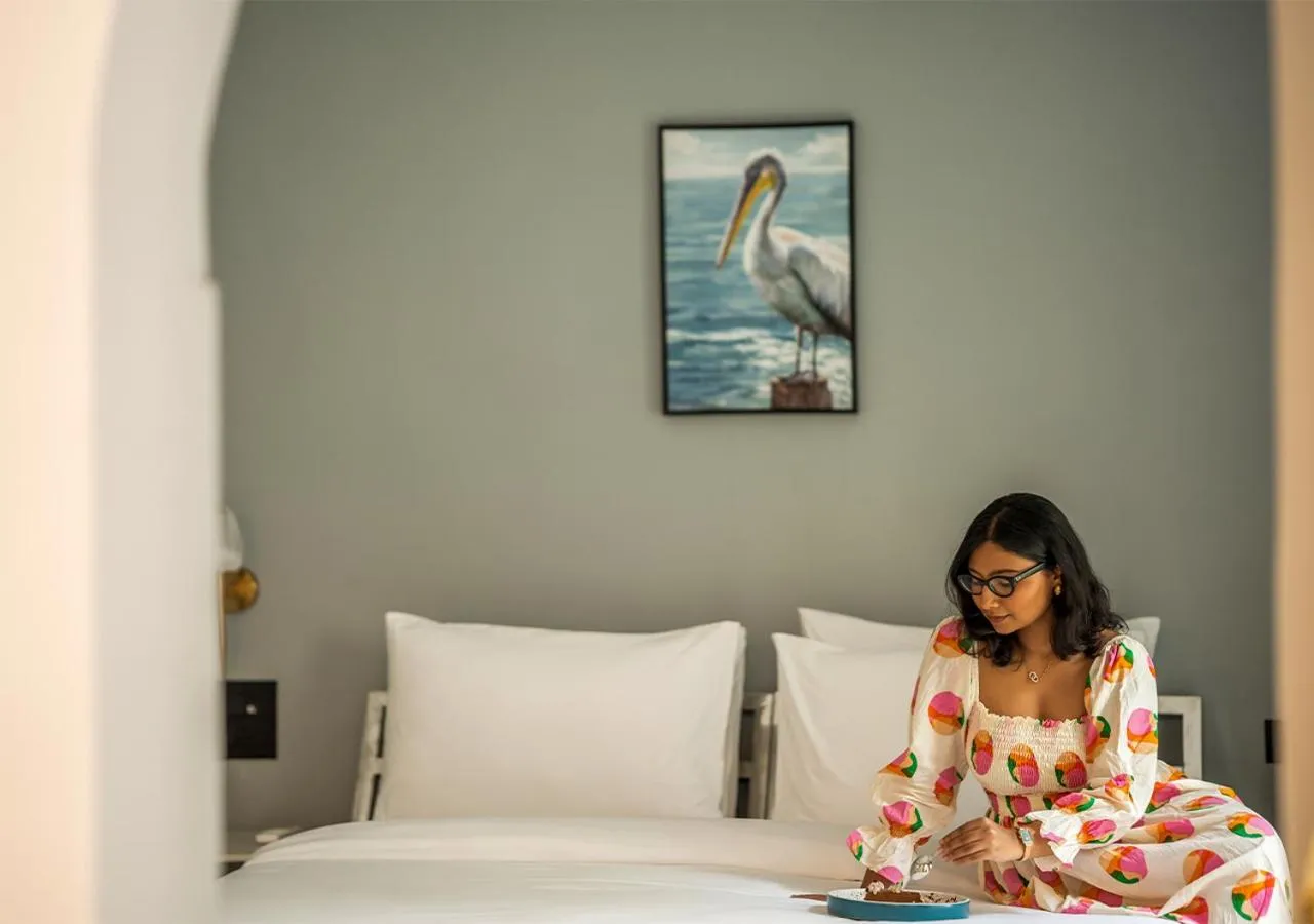 Bed in Moustache Udaipur Verandah