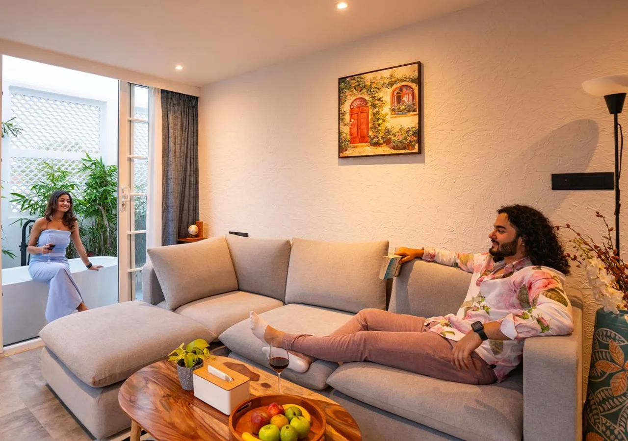 Seating area in Moustache Udaipur Verandah