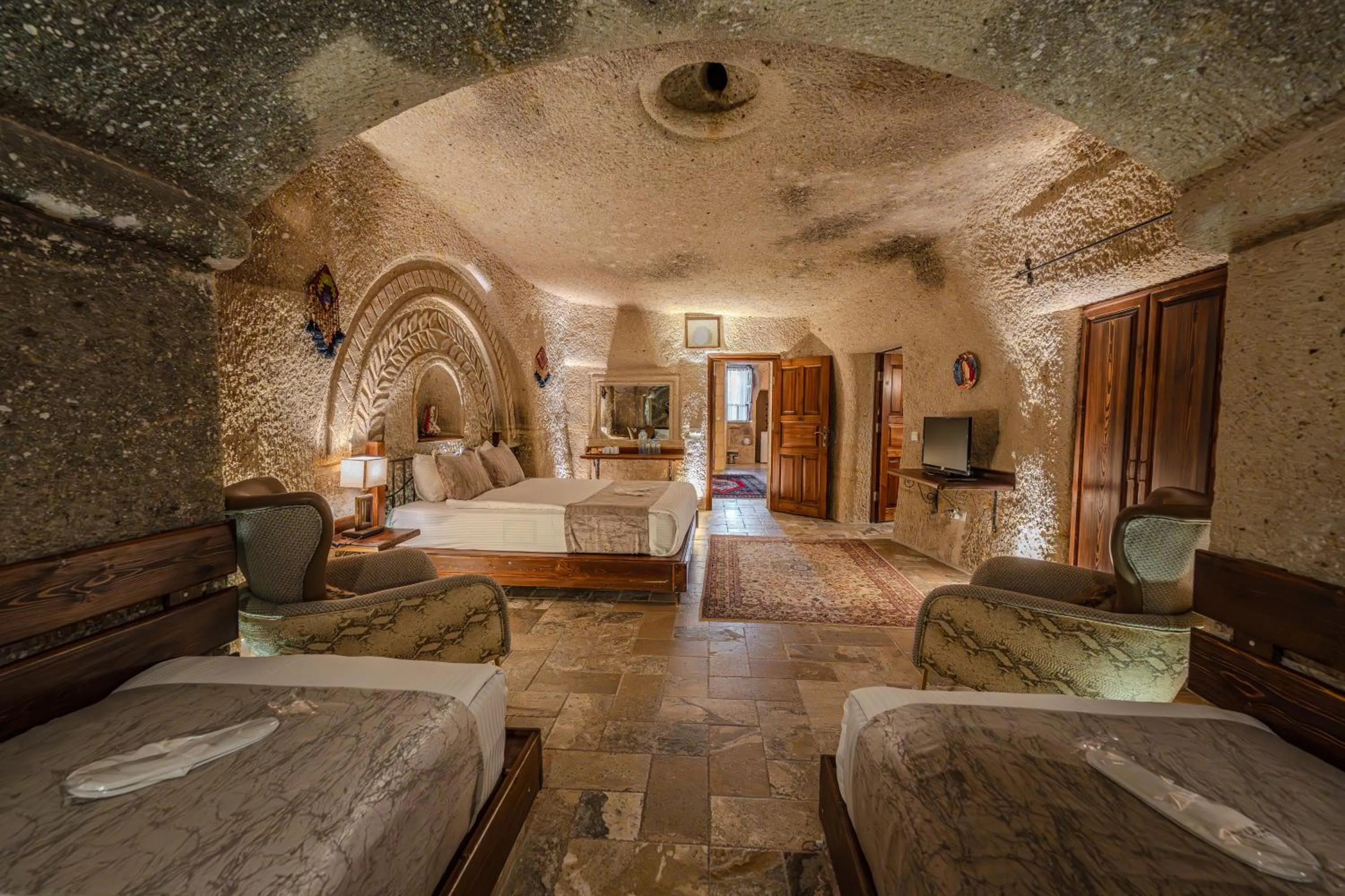 Bed in Osmanbey Cave House