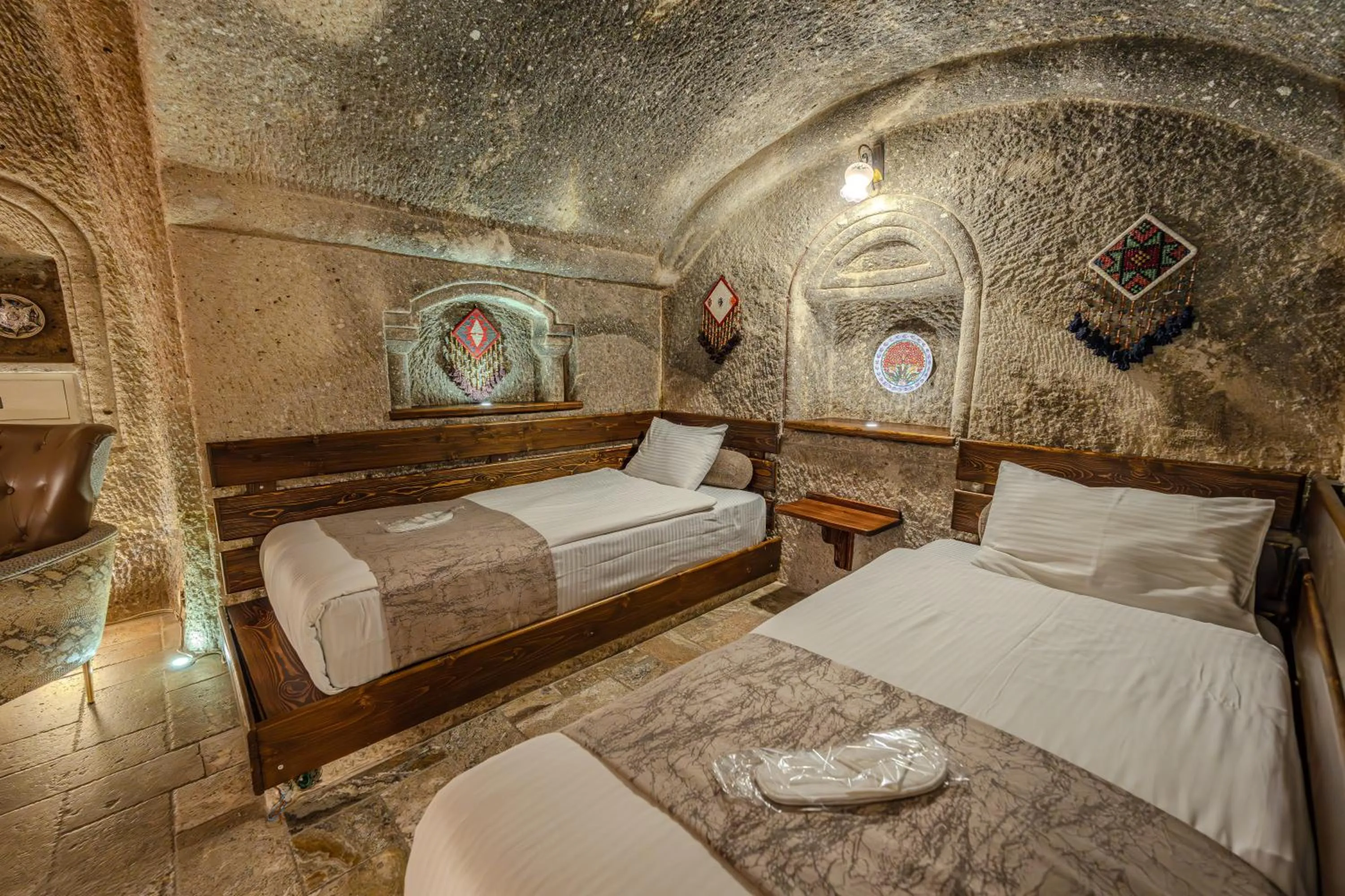 Bed in Osmanbey Cave House