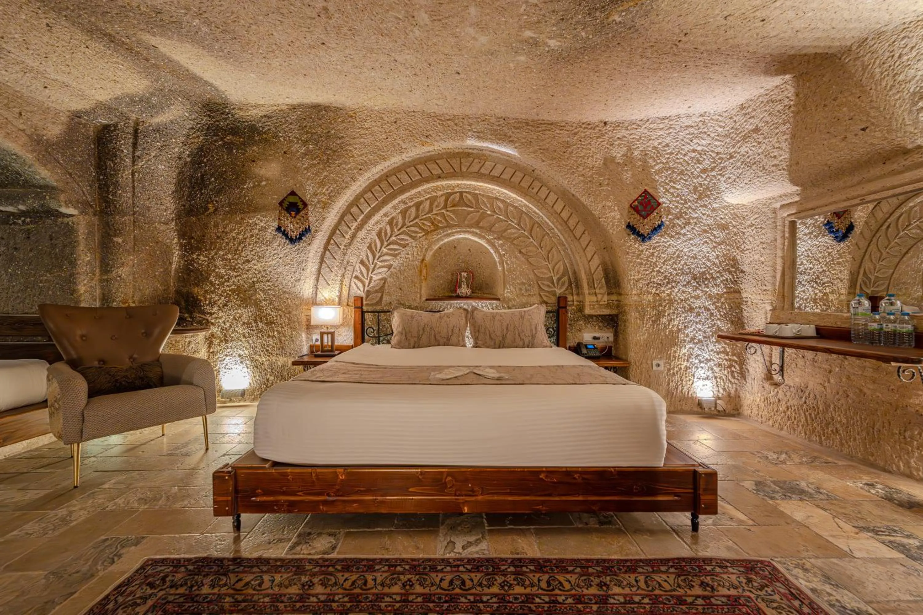 Bed in Osmanbey Cave House