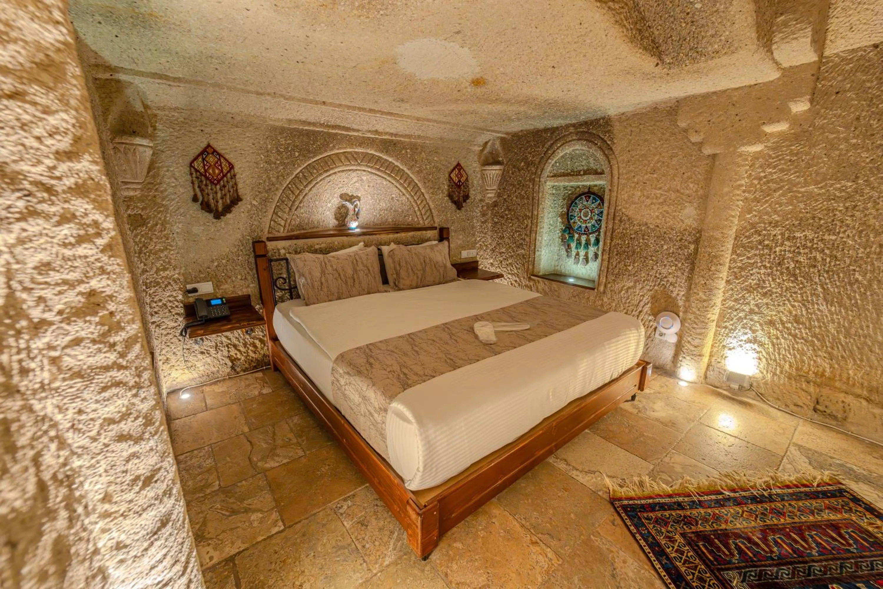 Bed in Osmanbey Cave House