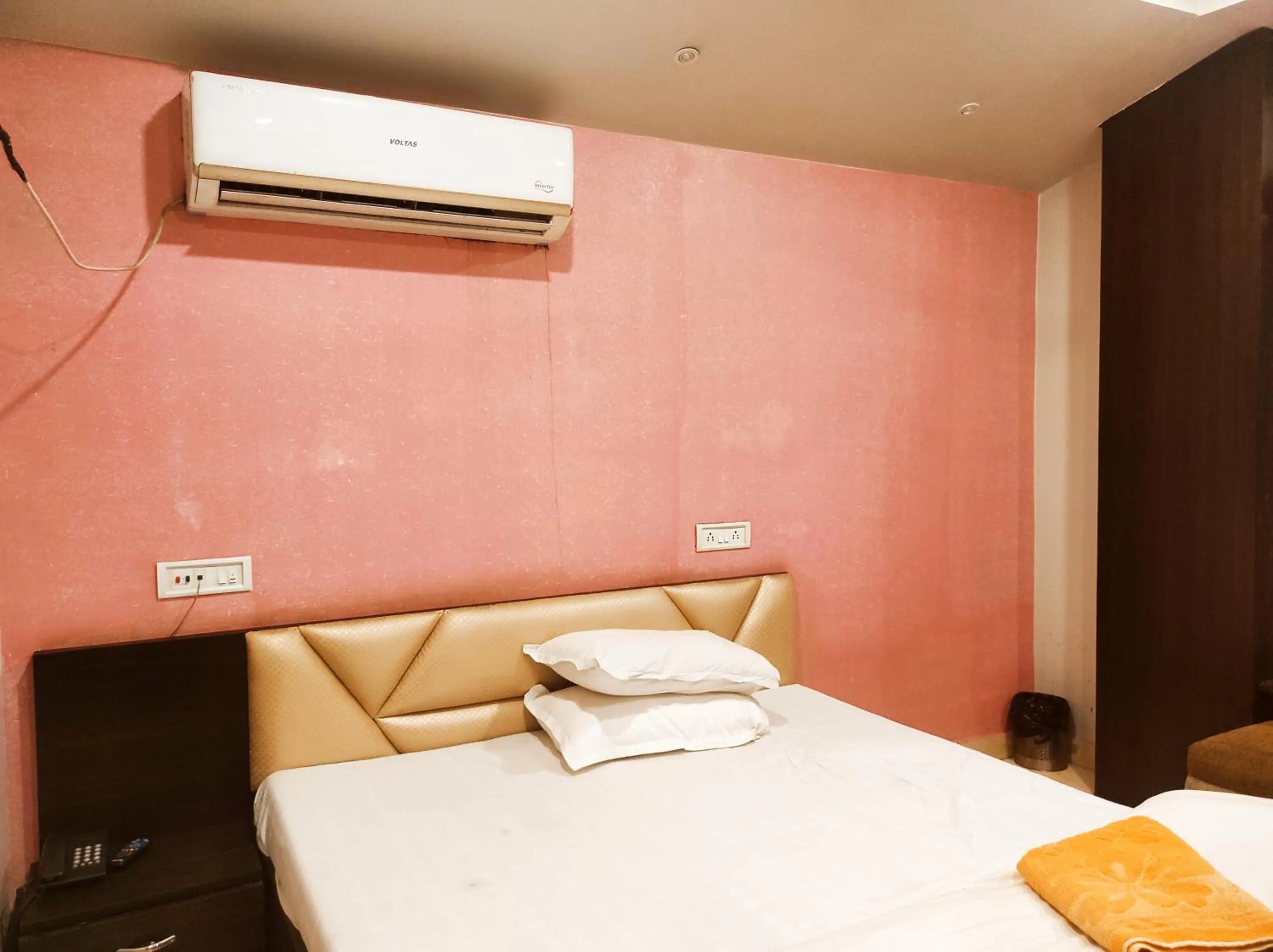 Bed in Hotel Bhagwani Palace