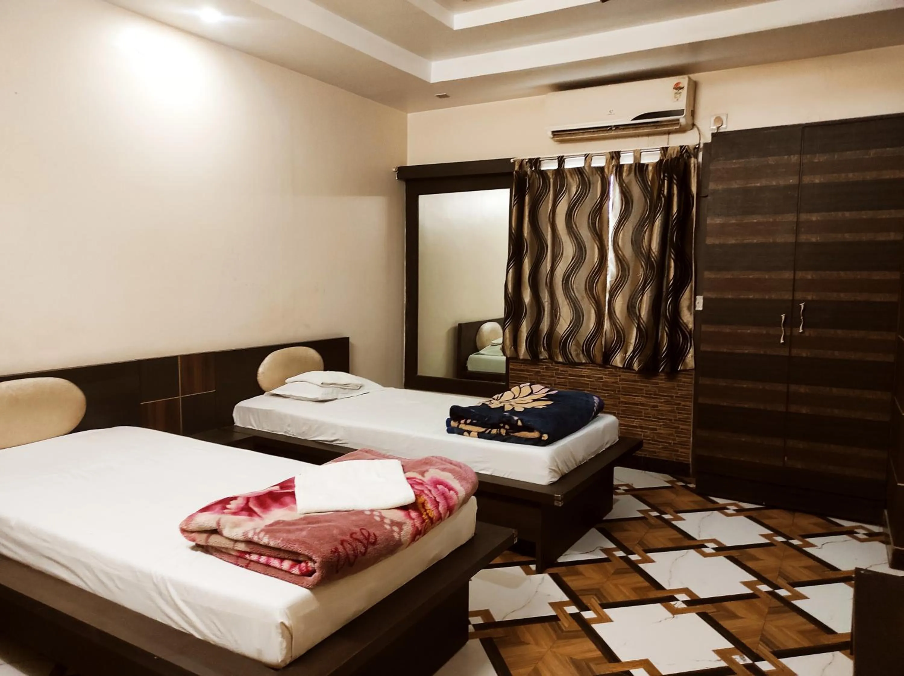 Bed in Hotel Bhagwani Palace