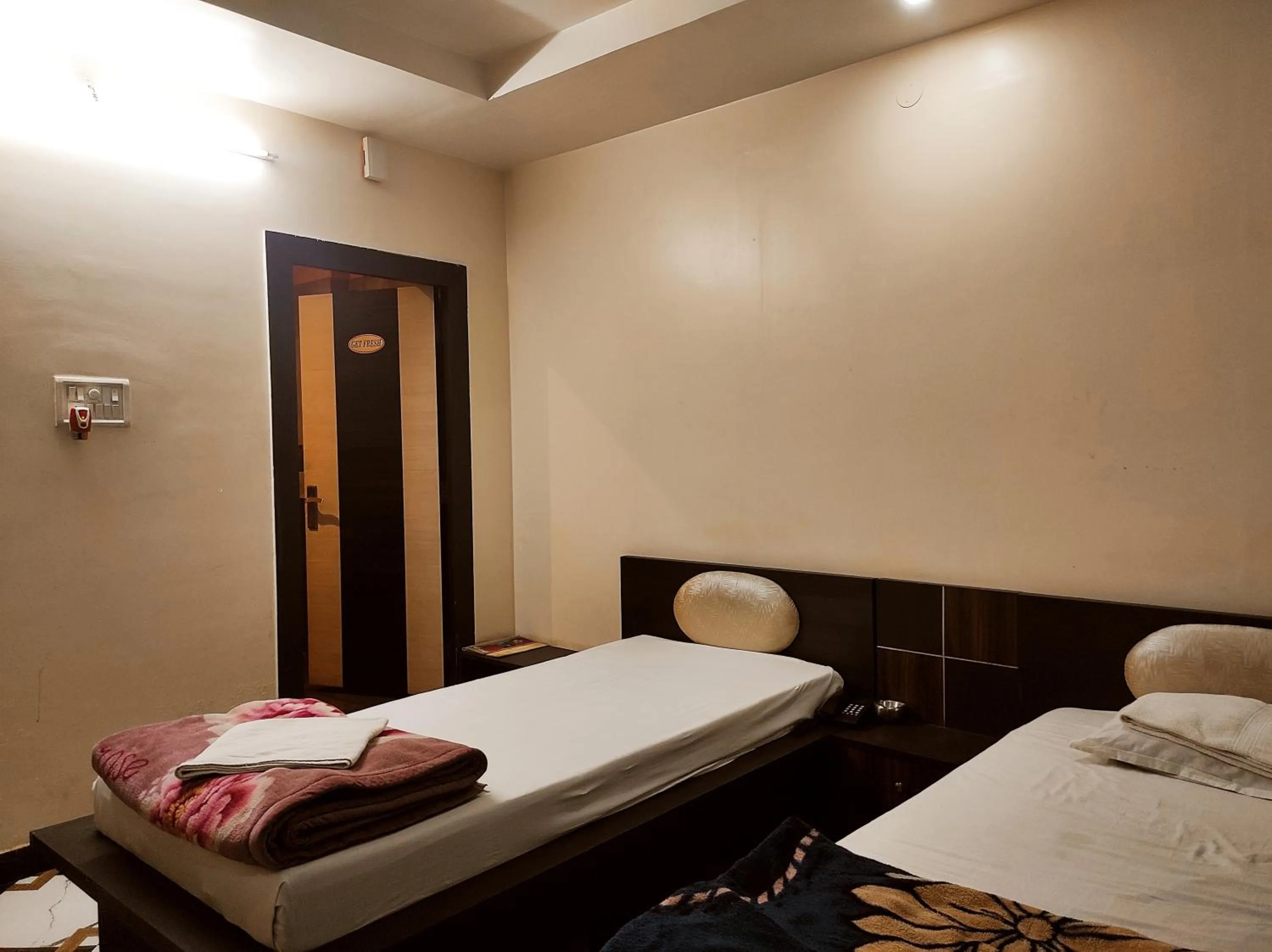 Bed in Hotel Bhagwani Palace