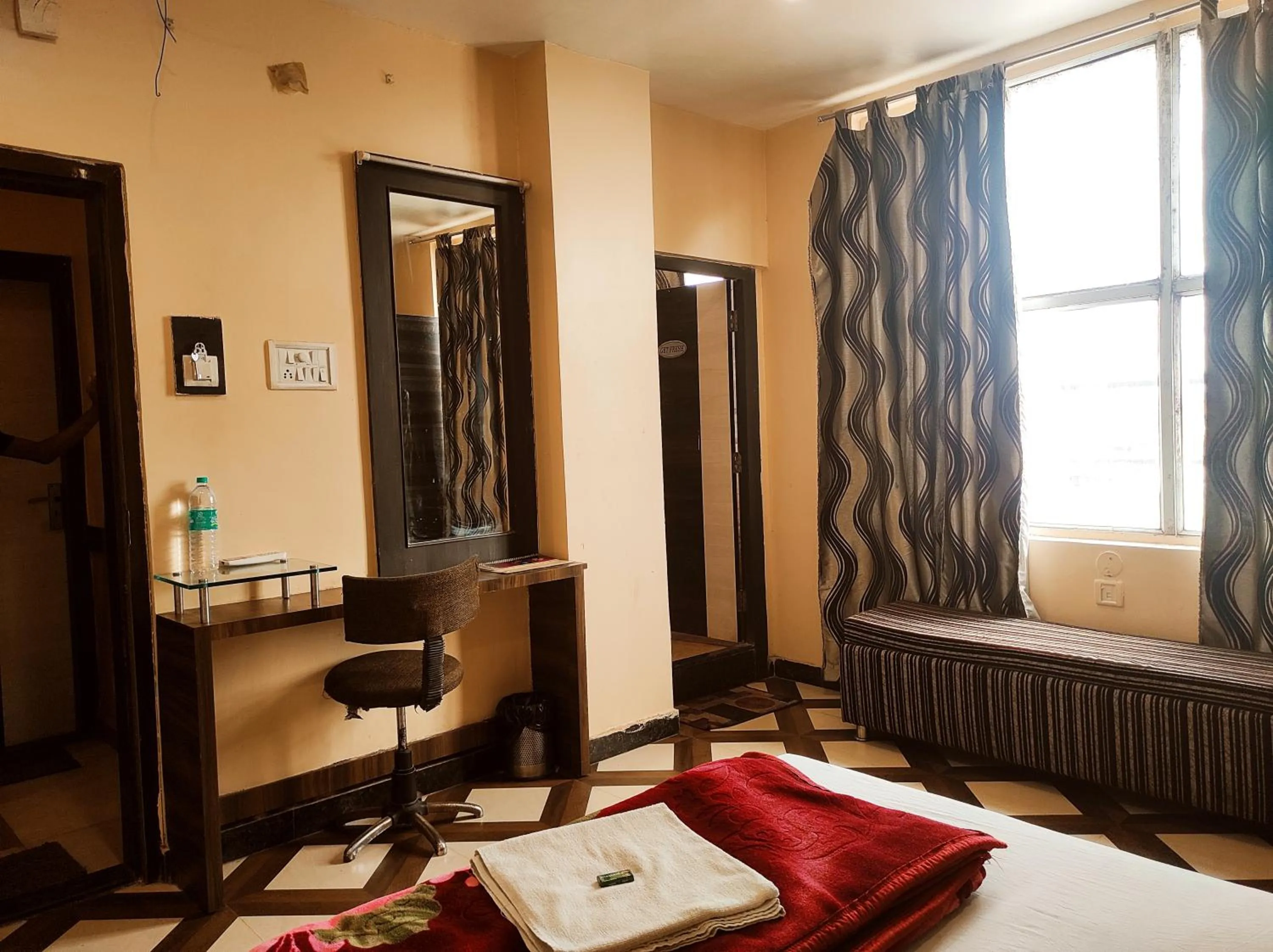 Bed in Hotel Bhagwani Palace