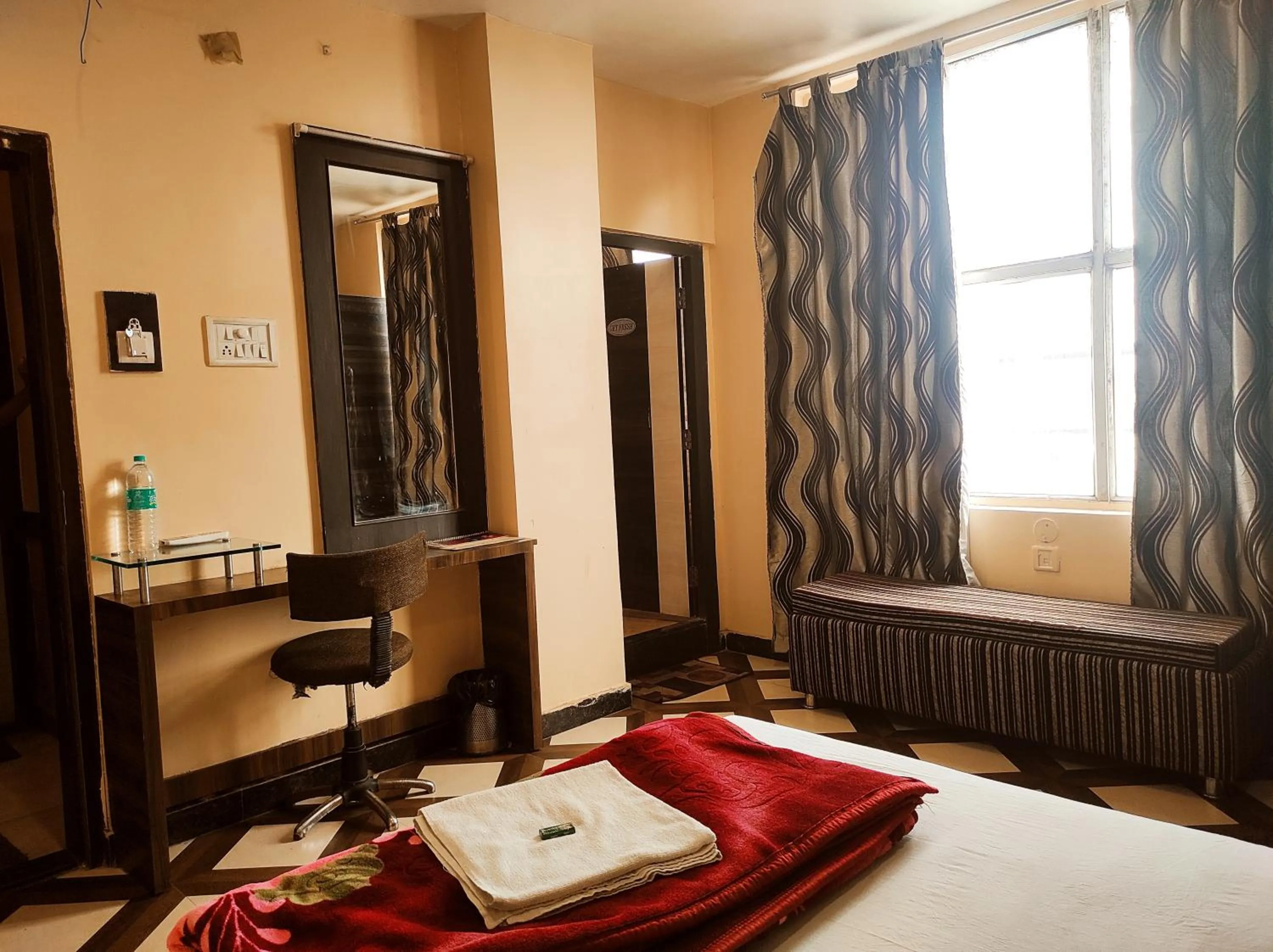 Bed in Hotel Bhagwani Palace