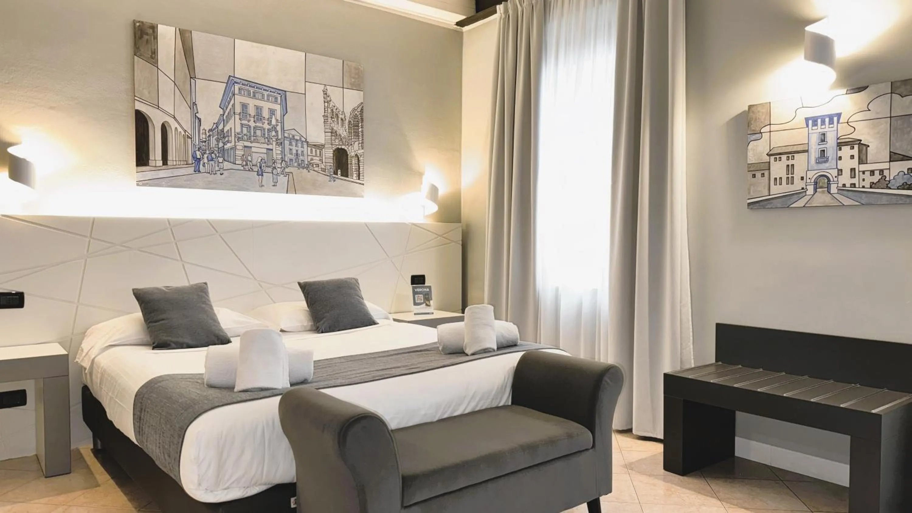 Bed in Hotel Fontana Verona