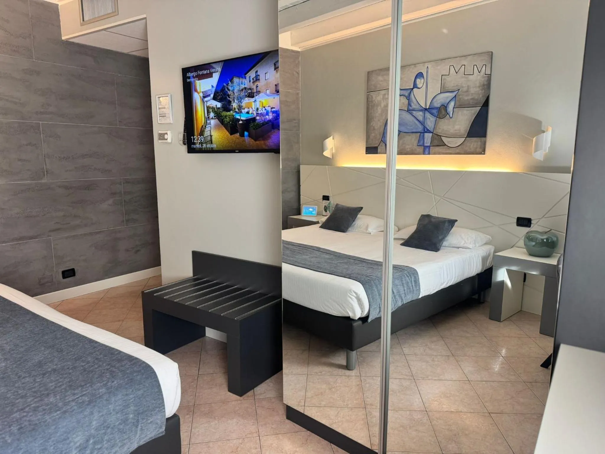 Bedroom, Bed in Hotel Fontana Verona