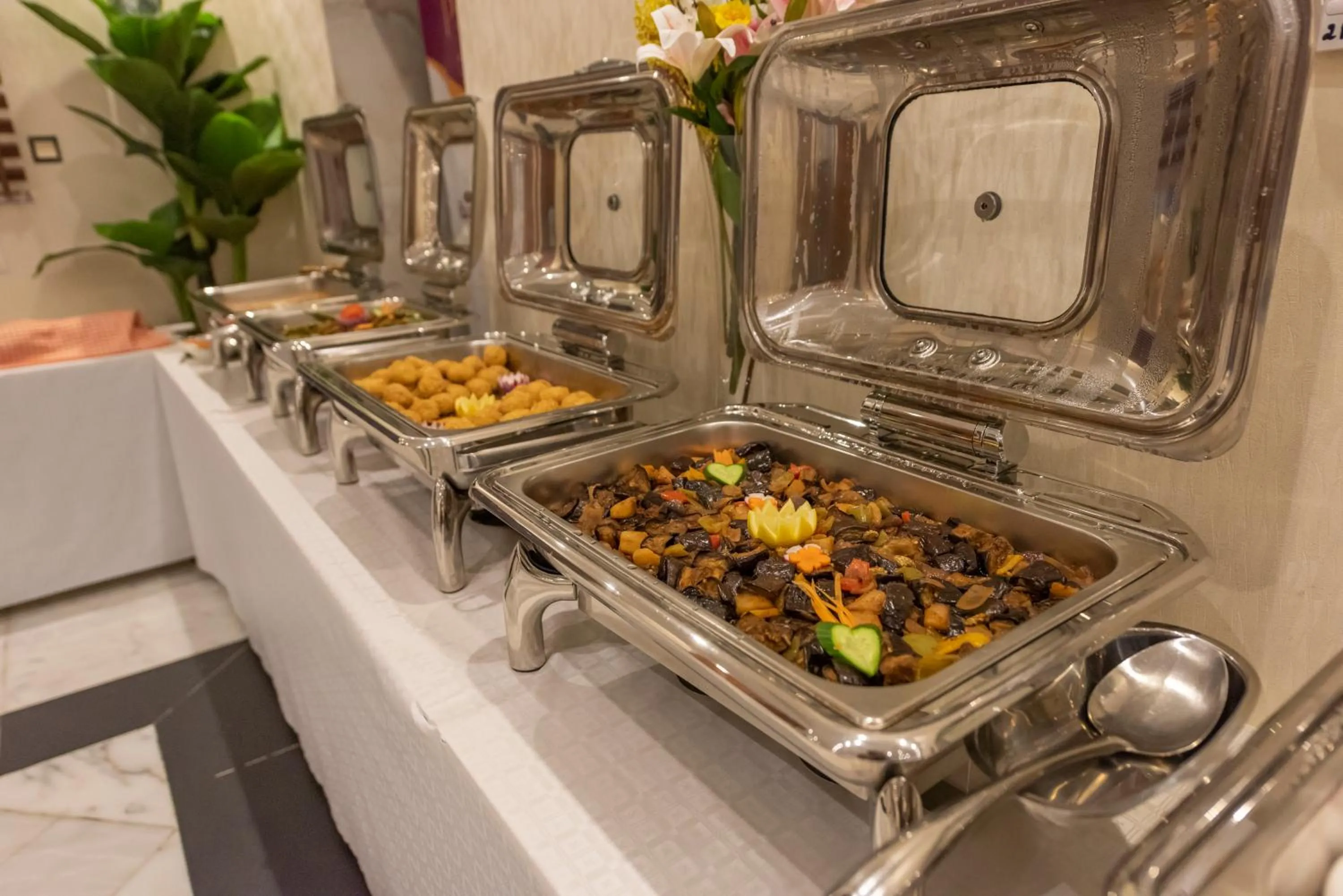 Buffet breakfast in Paradise Inn Jeddah Hotel