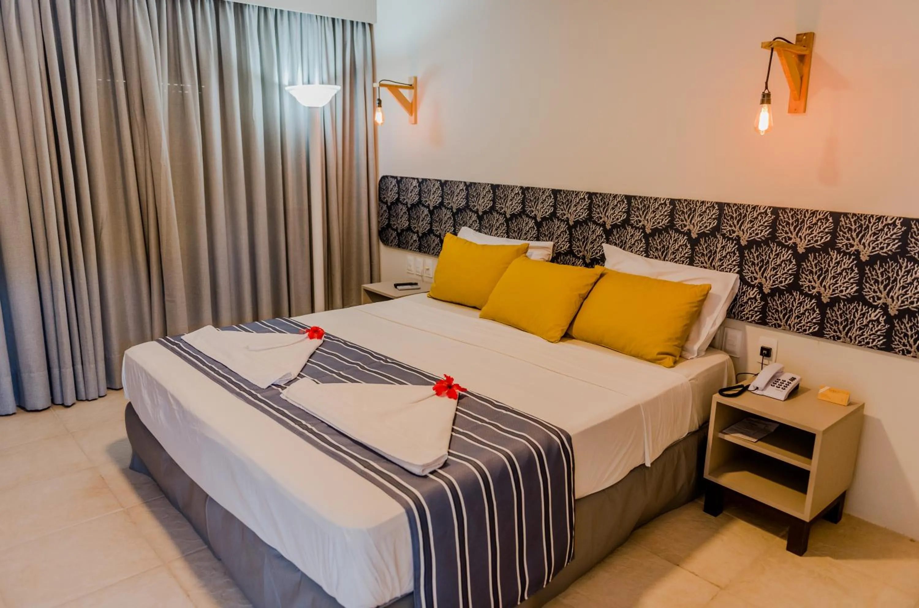 Bed in Baía Branca Beach Resort