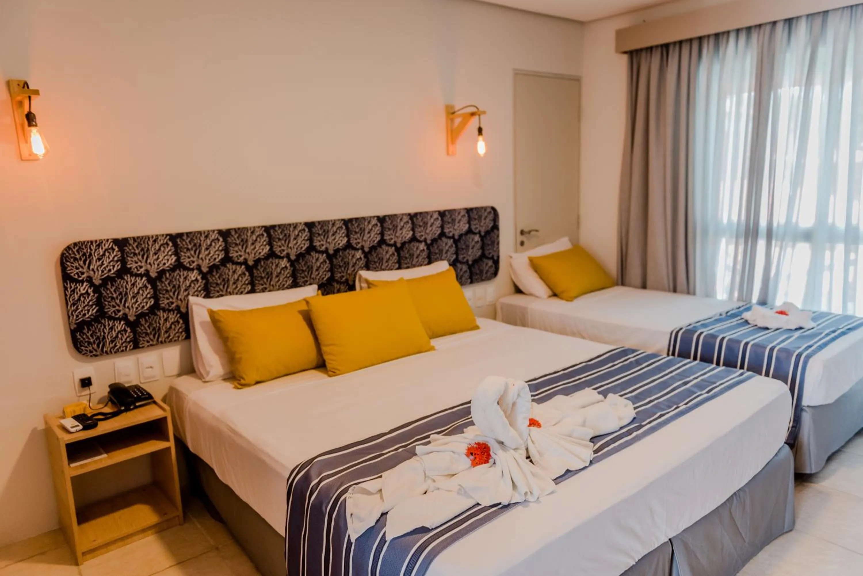 Bed in Baía Branca Beach Resort