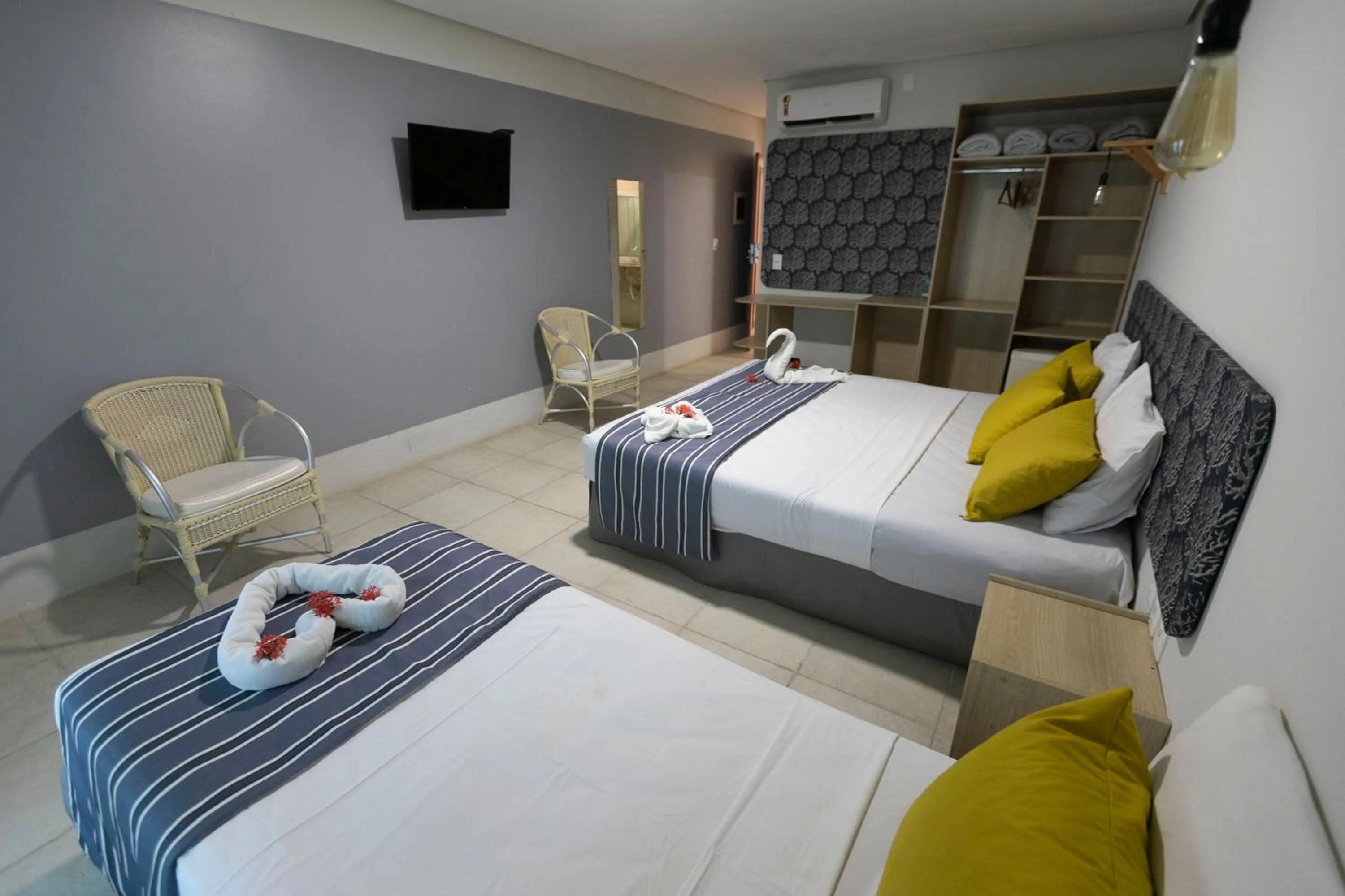 Bed in Baía Branca Beach Resort