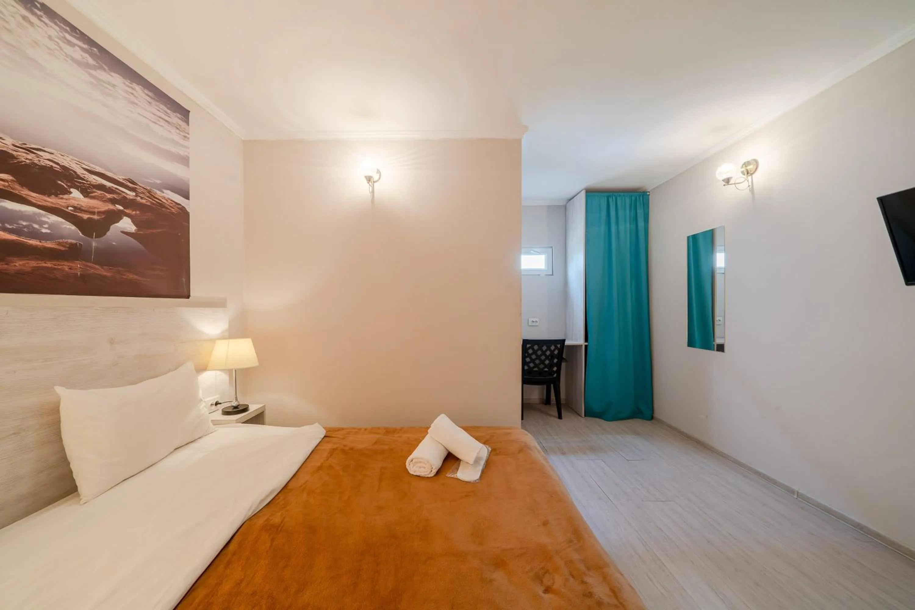 Bed in Hotel Tato & CoWorking space