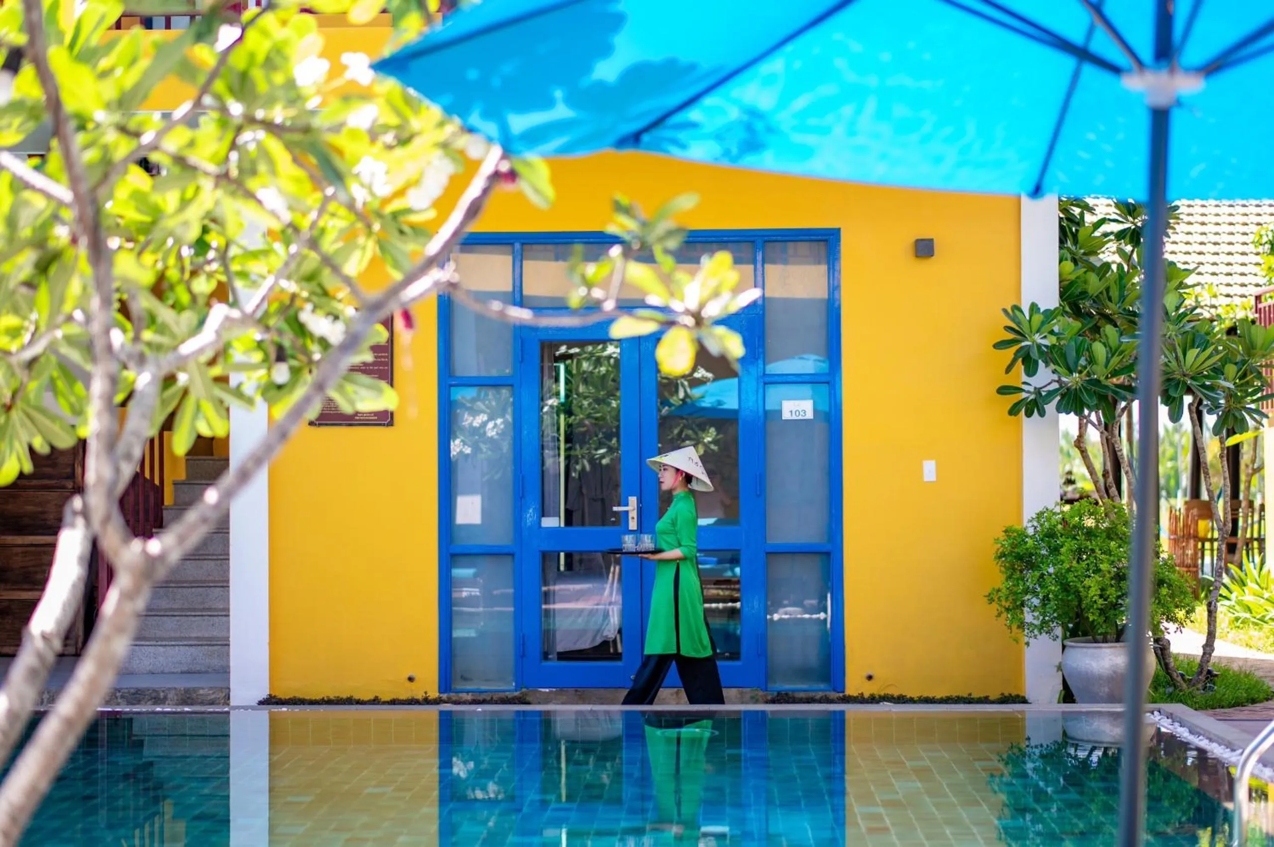 Staff in Chez Mimosa Rice Field Retreat