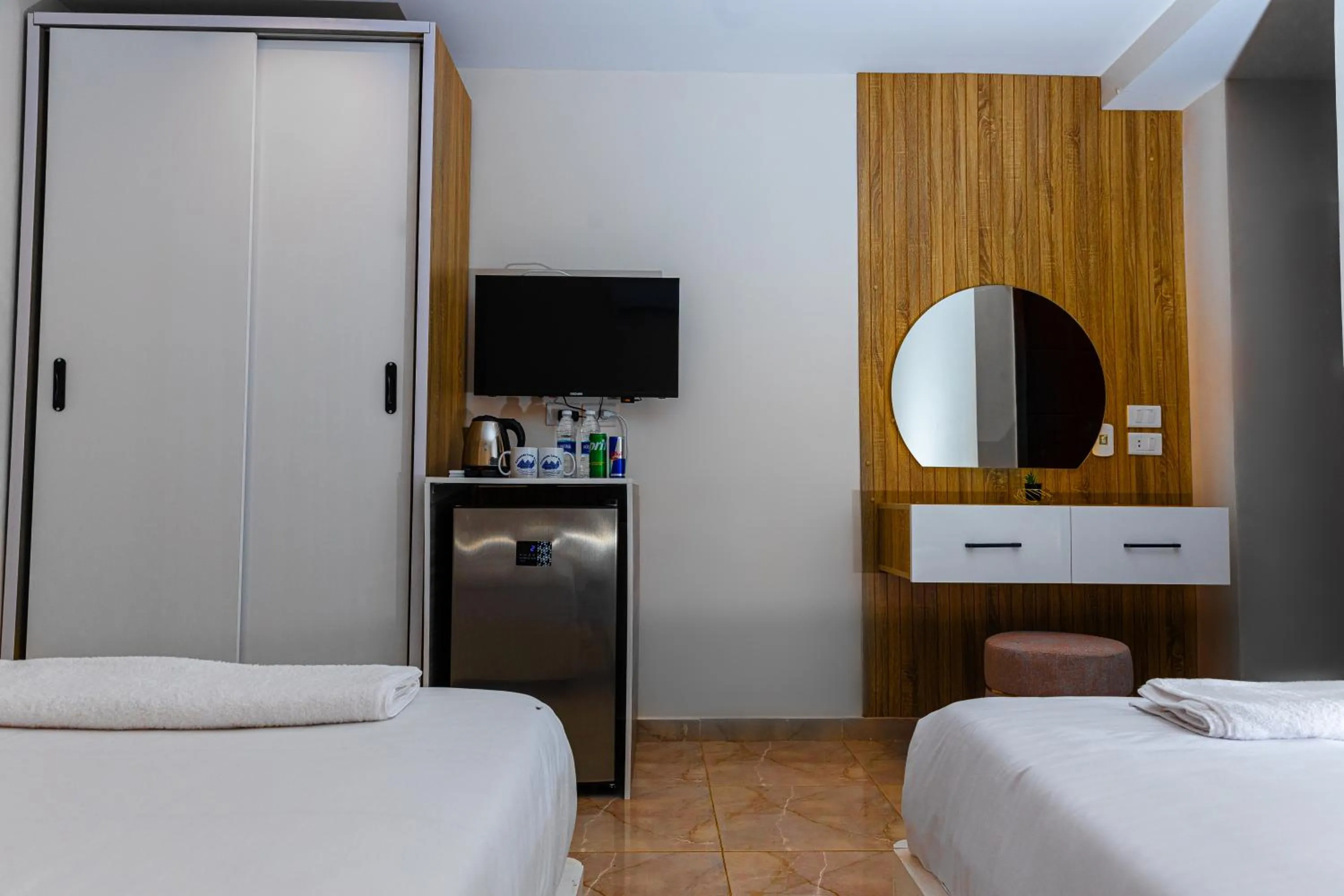 Bed in Pyramids Land Hotel