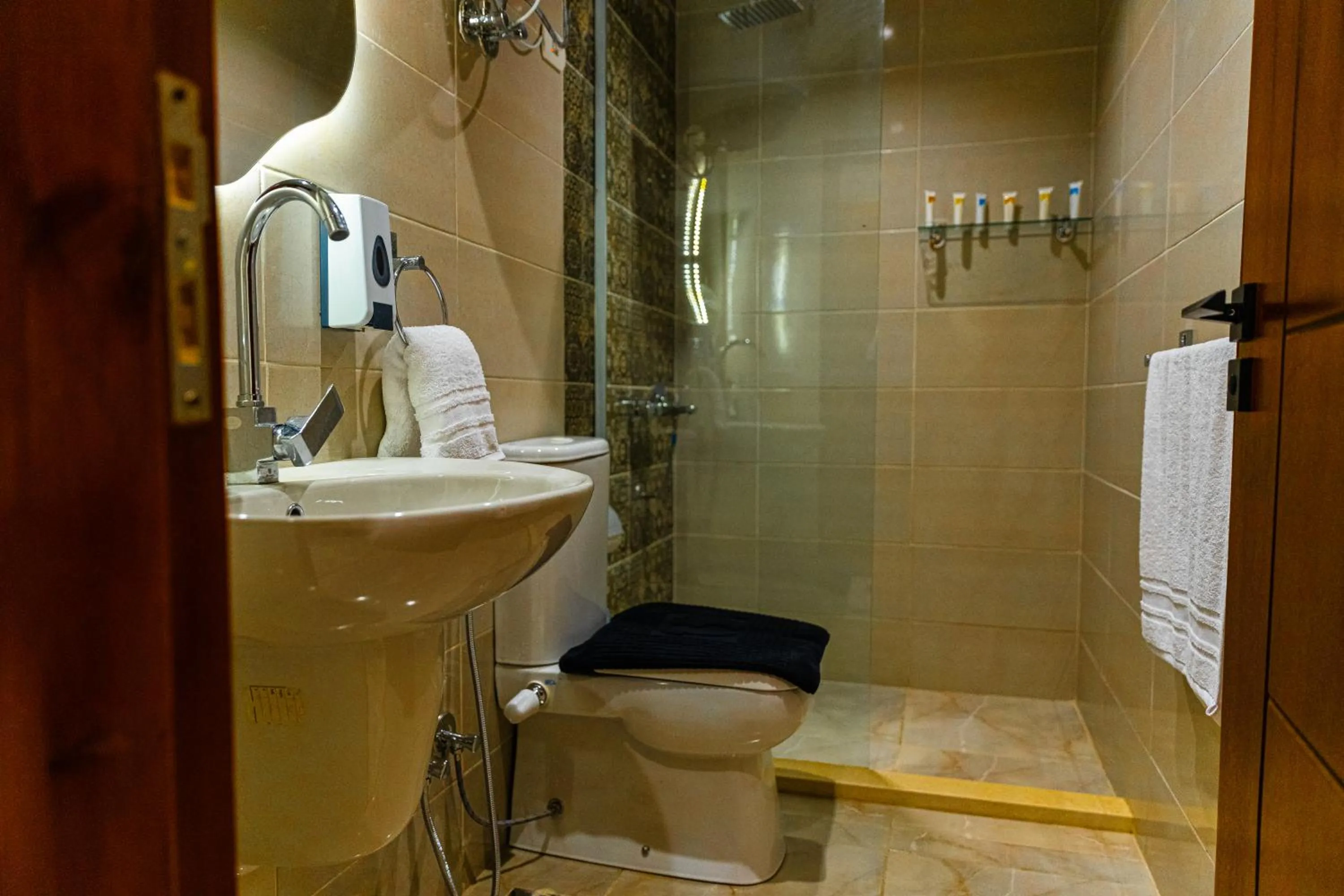 Shower in Pyramids Land Hotel