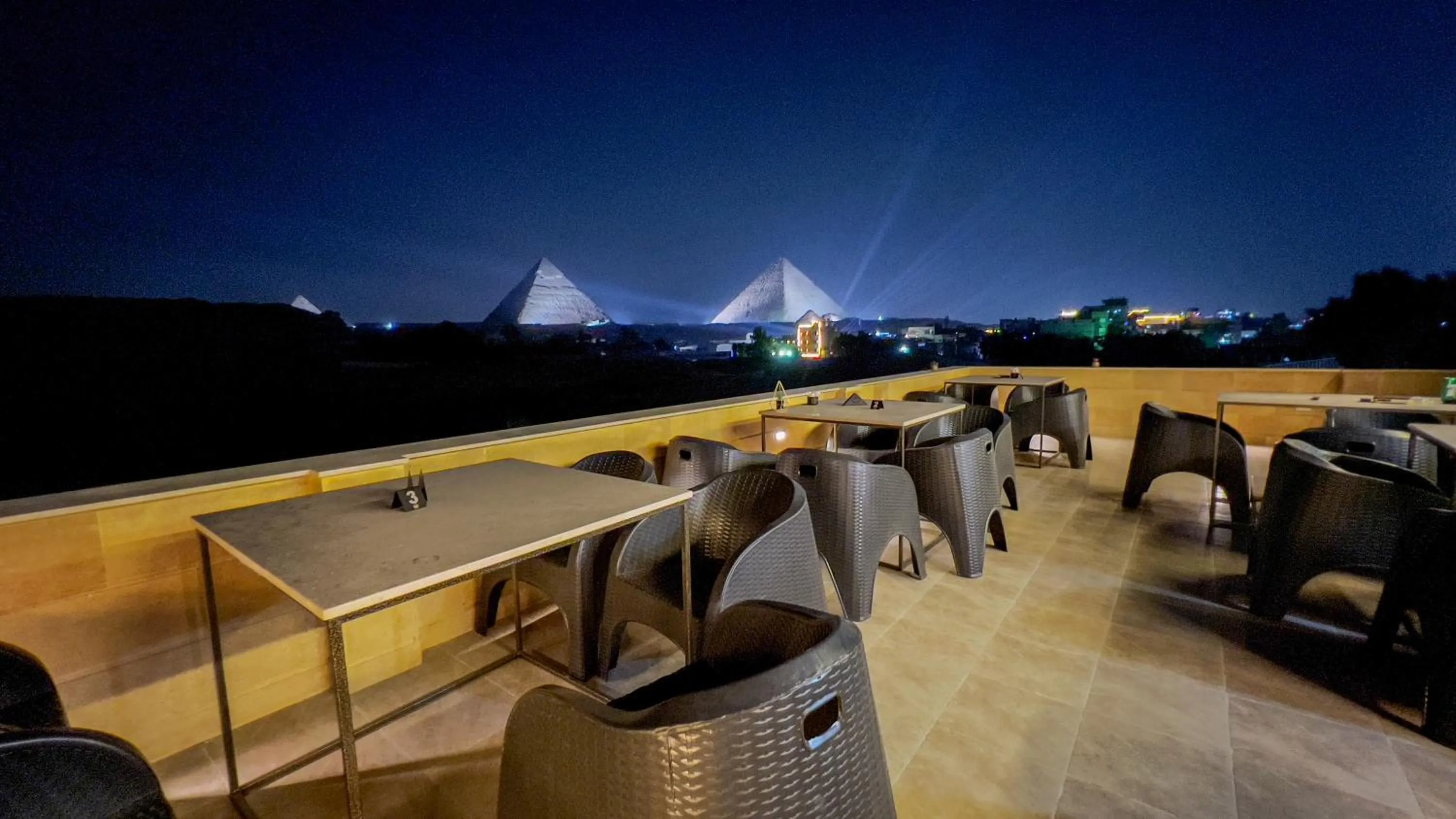 Night in Pyramids Land Hotel