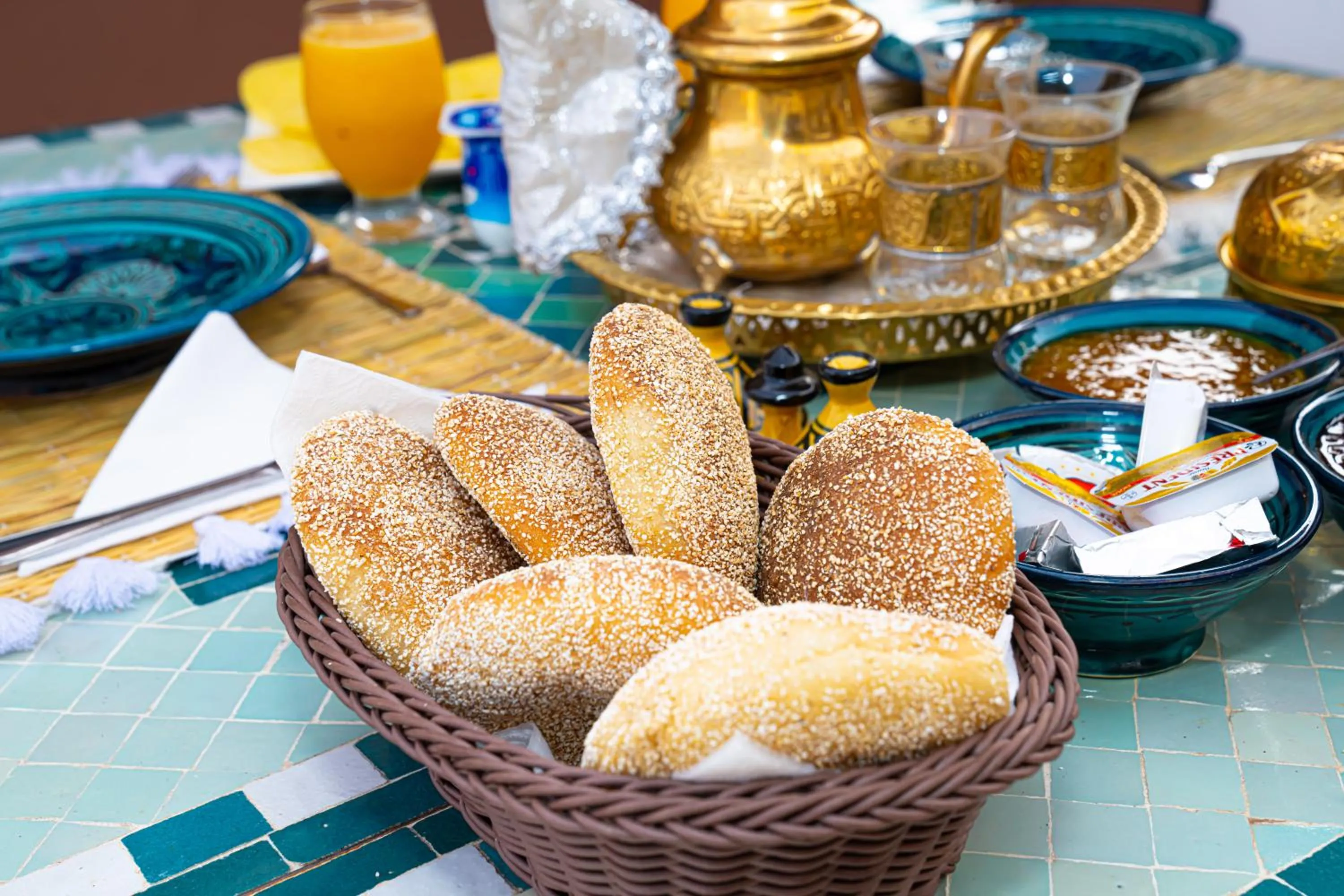 Continental breakfast in Riad Dar Zaouia