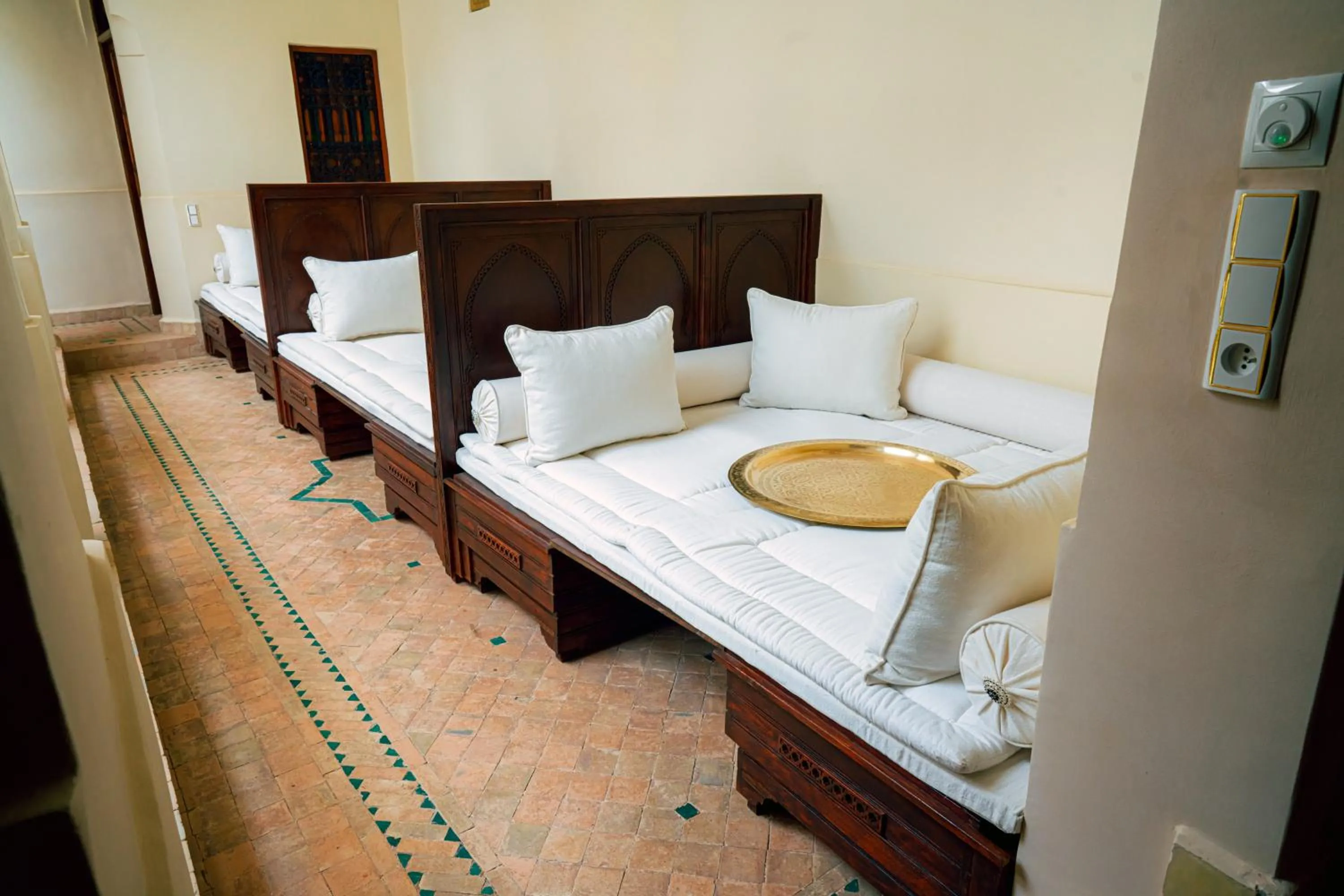 Living room, Bed in Riad Dar Zaouia