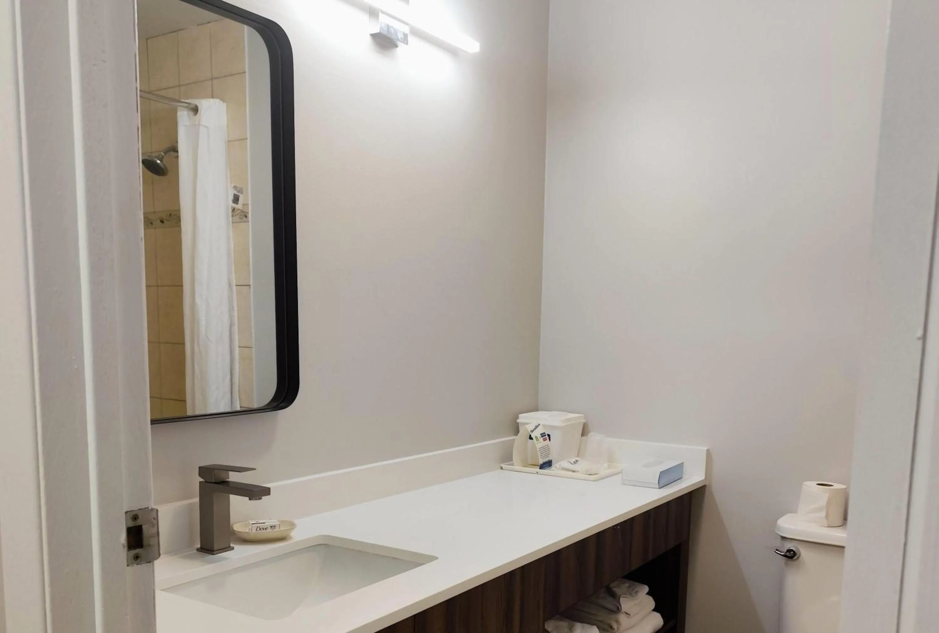 Bathroom in Travelodge by Wyndham Dawson Creek