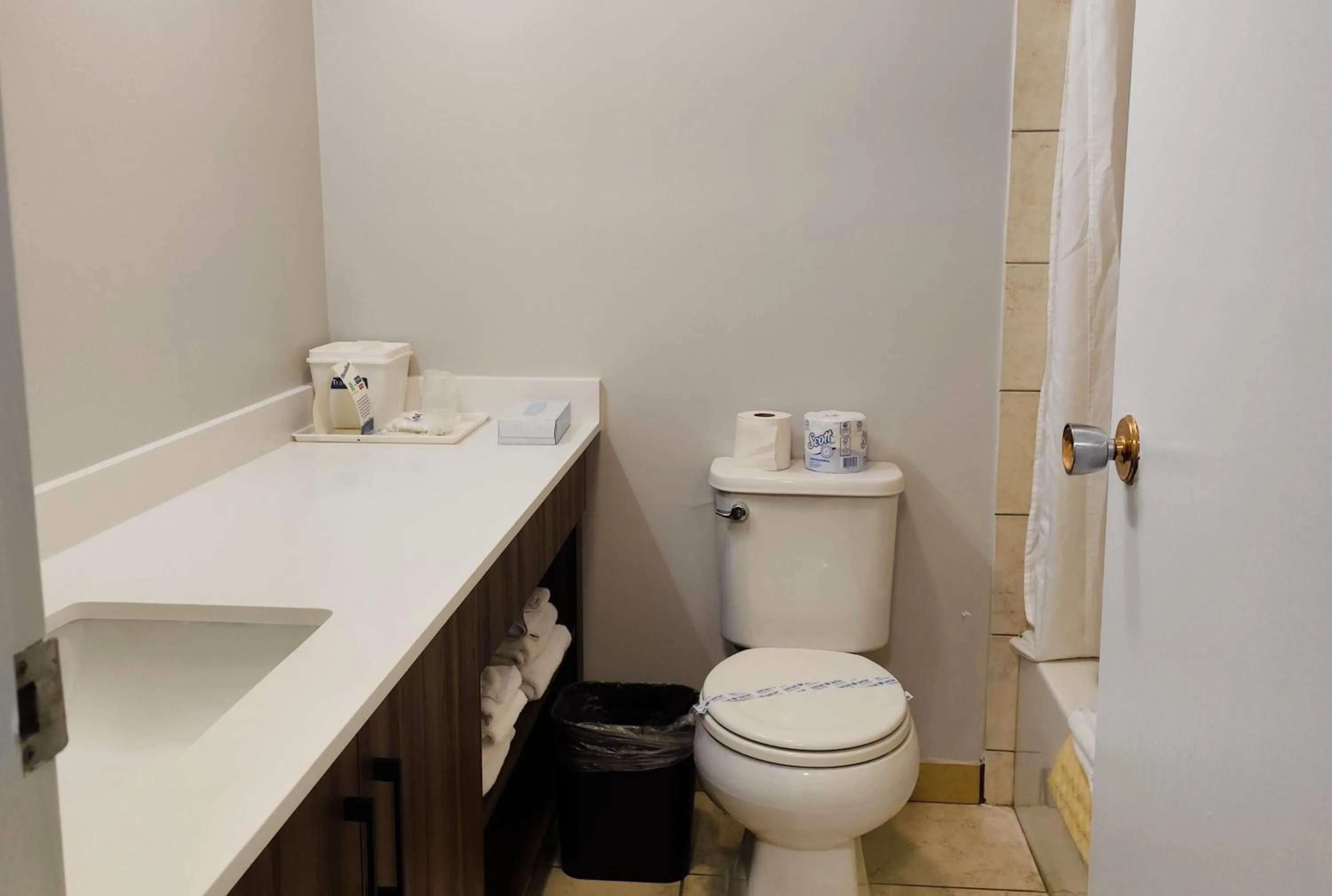 Bathroom in Travelodge by Wyndham Dawson Creek