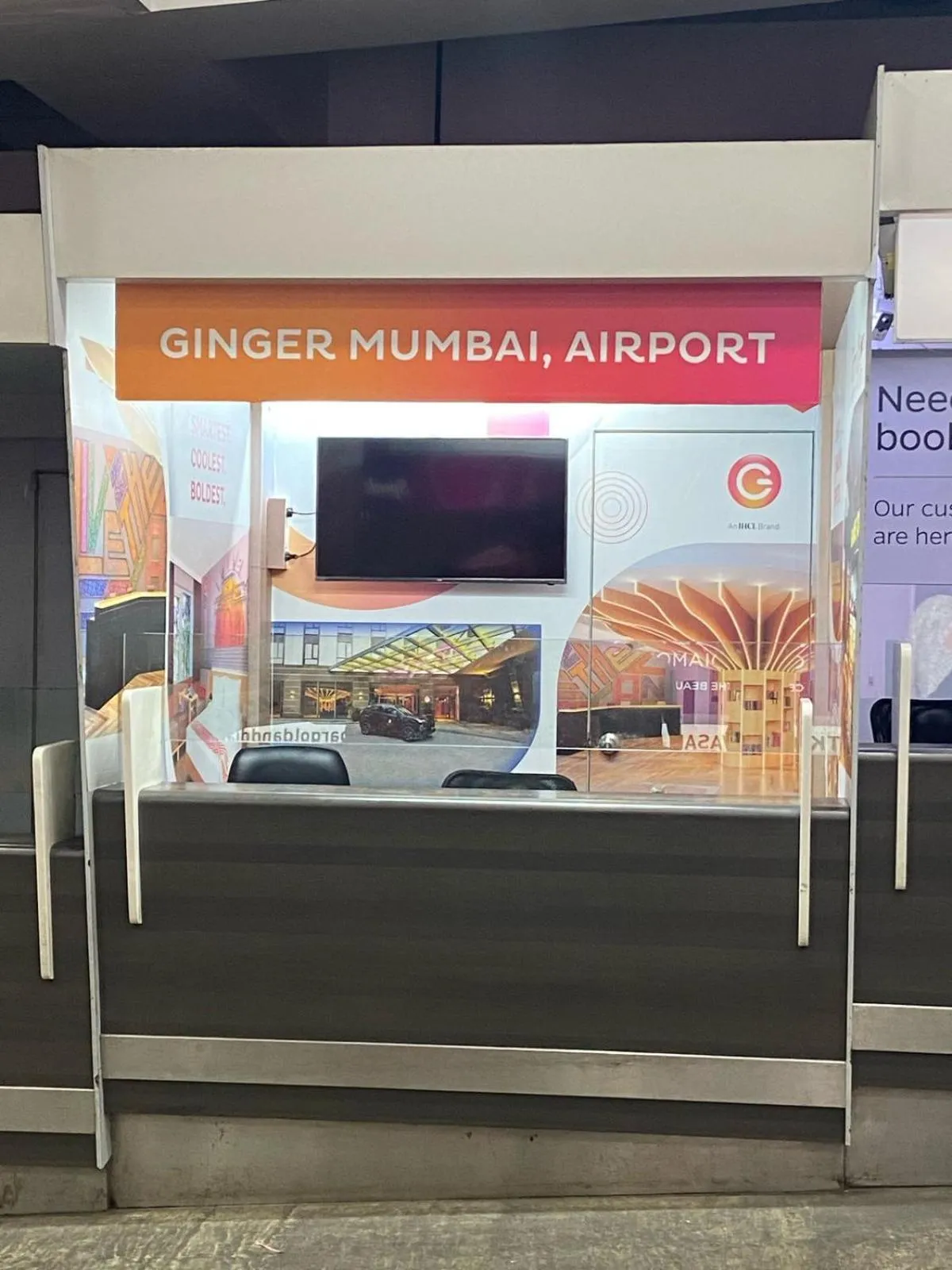 Text overlay in Ginger Mumbai Airport
