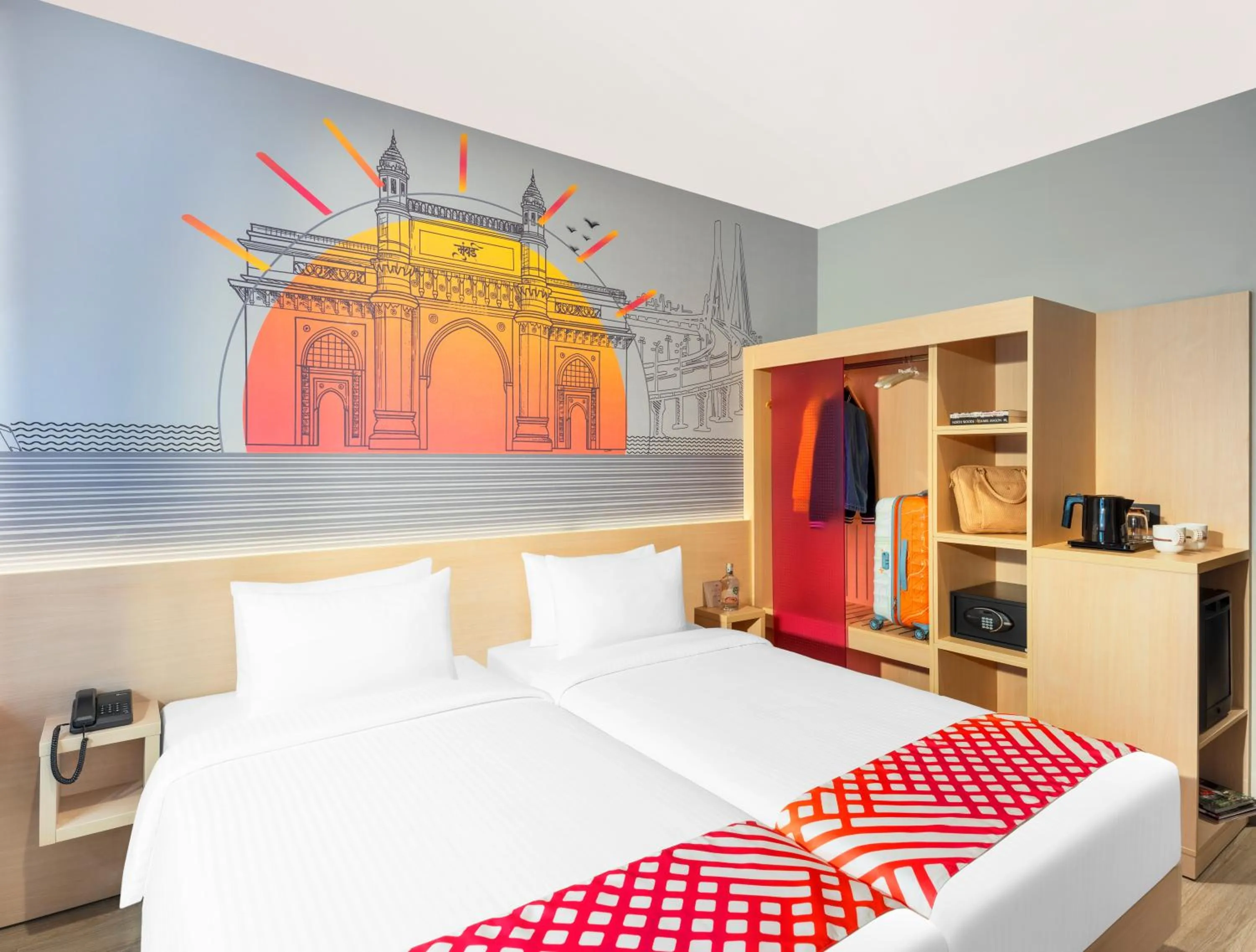 Bed in Ginger Mumbai Airport