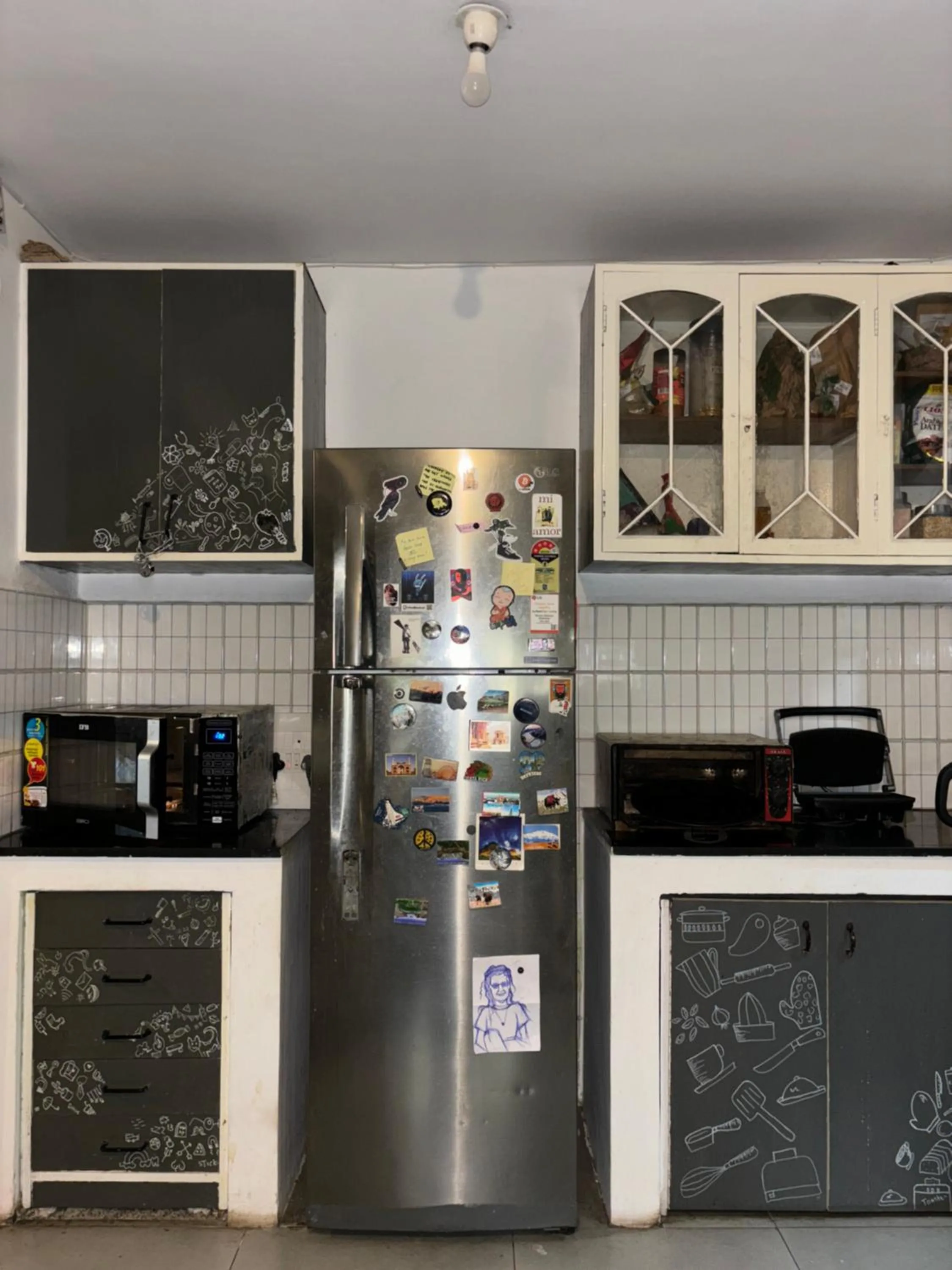 Kitchen or kitchenette in BYOC Hostels - Indiranagar