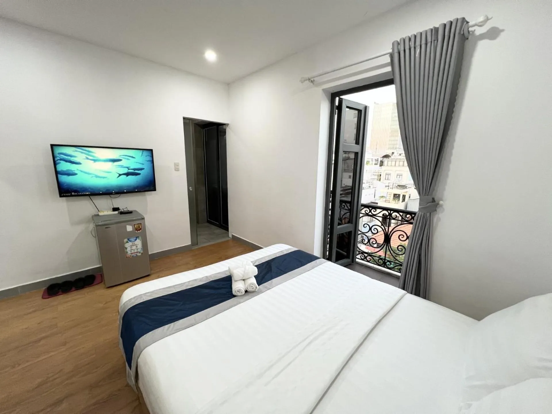 TV and multimedia, Bed in Home Away Minh Khai - Serviced Apartment