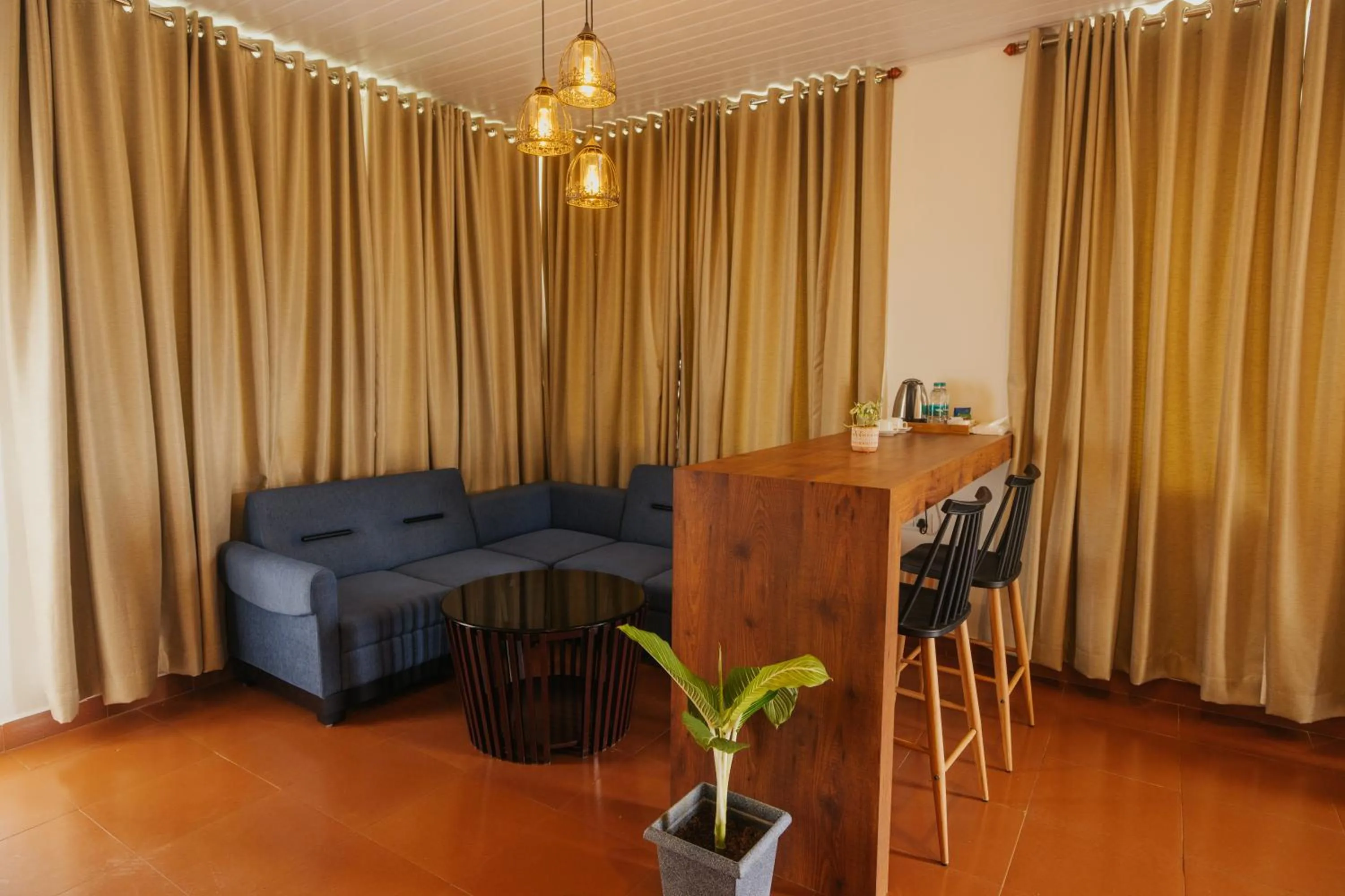 Bed in Misty Courtyard Resort