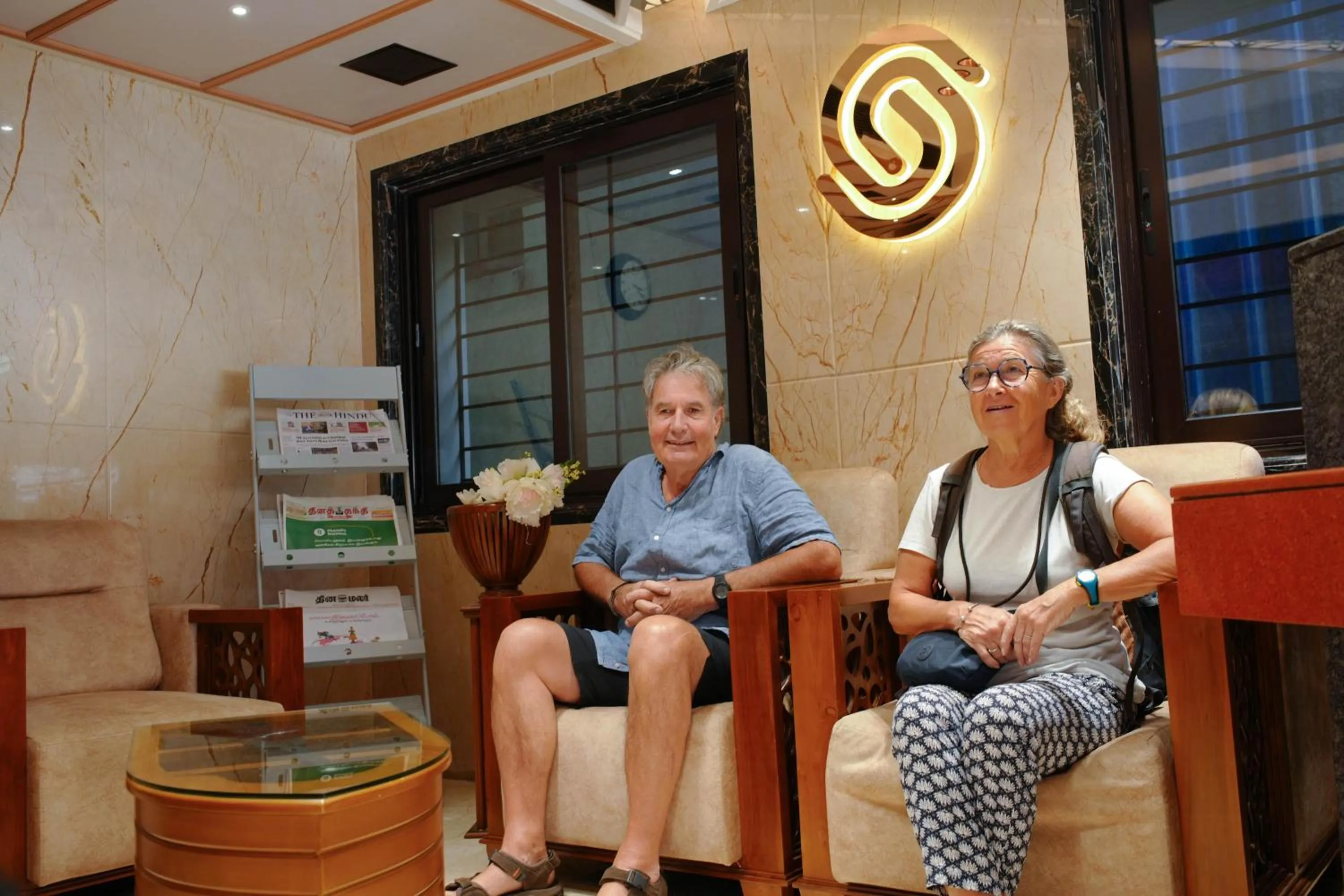 Lobby or reception in Hotel Grand Sabarees