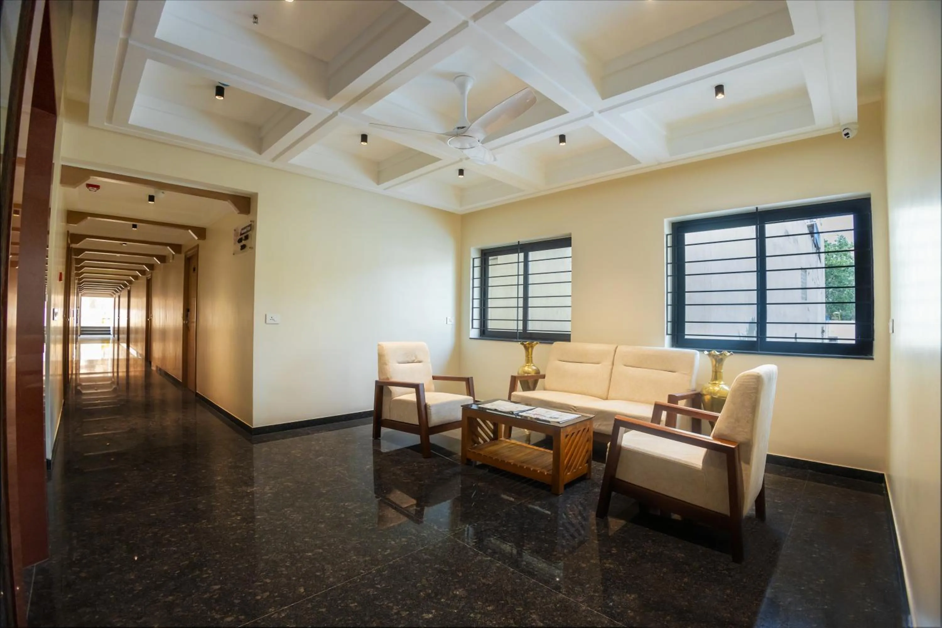 Seating area in Hotel Grand Sabarees