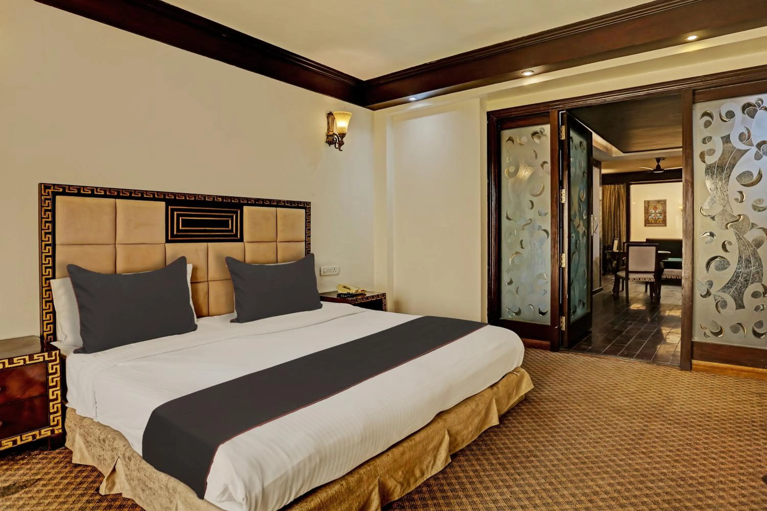 Lobby or reception, Bed in Townhouse The Royce New Friends Colony