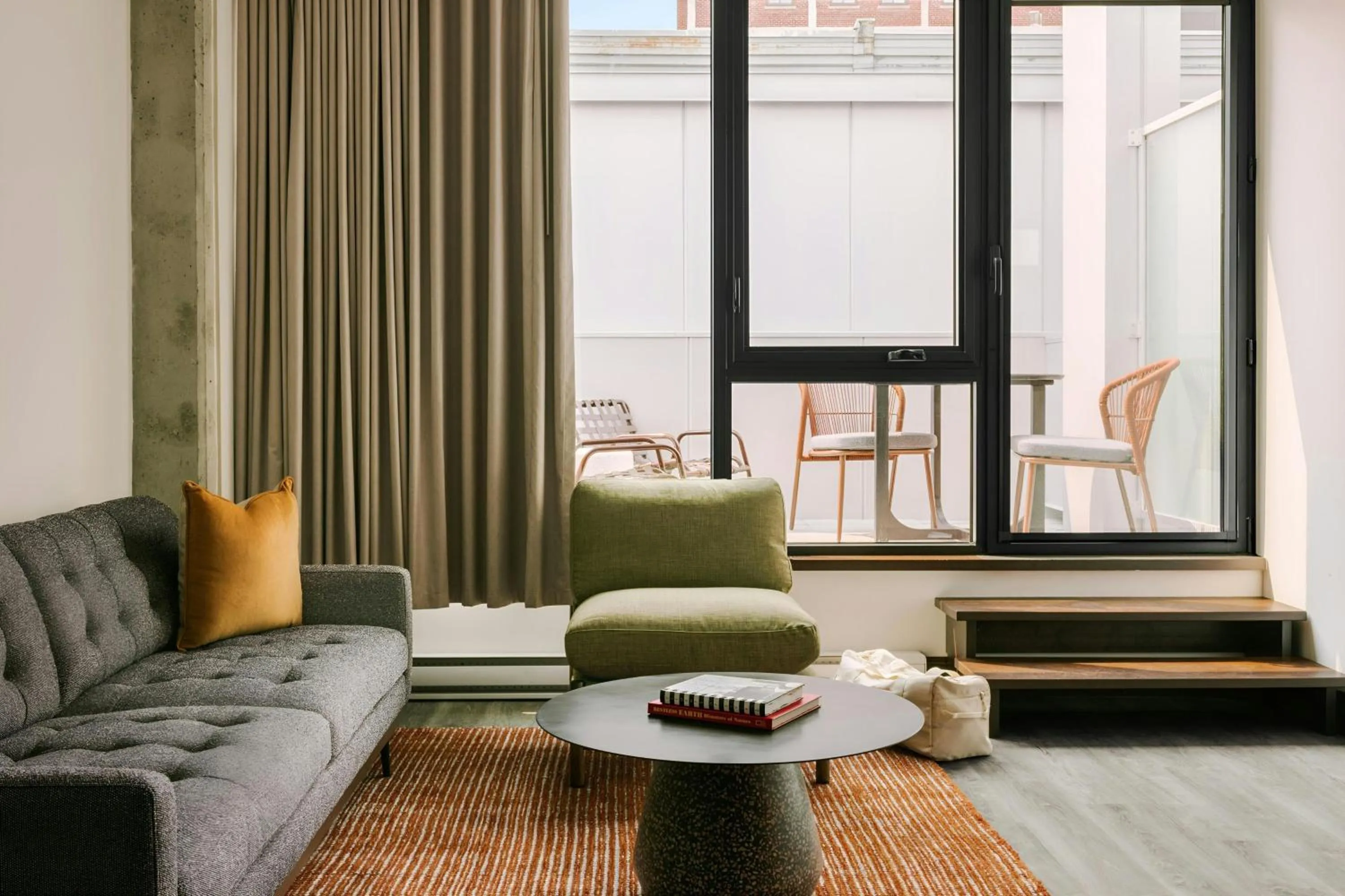 Living room in Sonder by Marriott Bonvoy Lambert Apartments Old Montreal