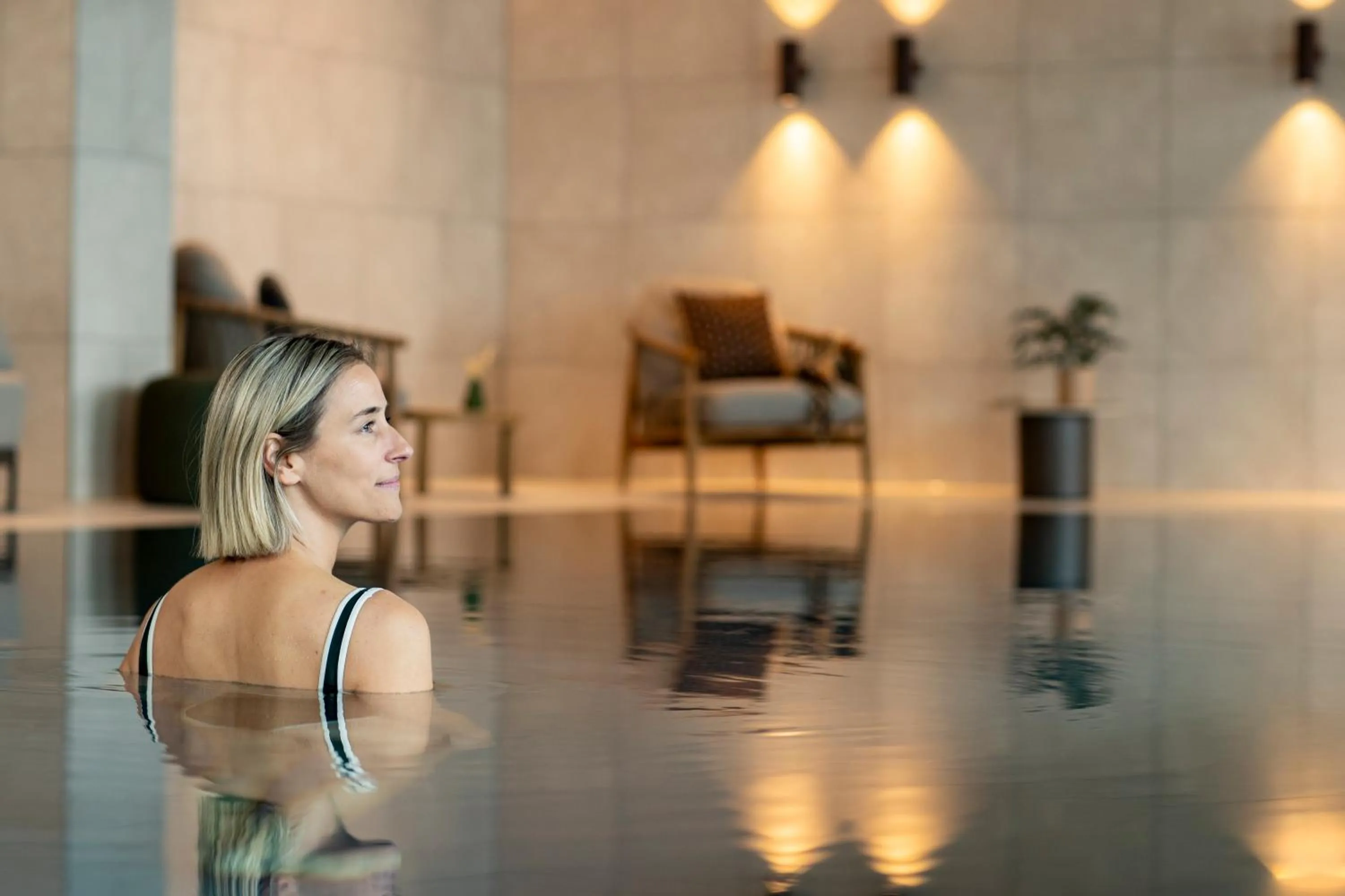 Pool view in Bilderberg Europa Hotel Scheveningen