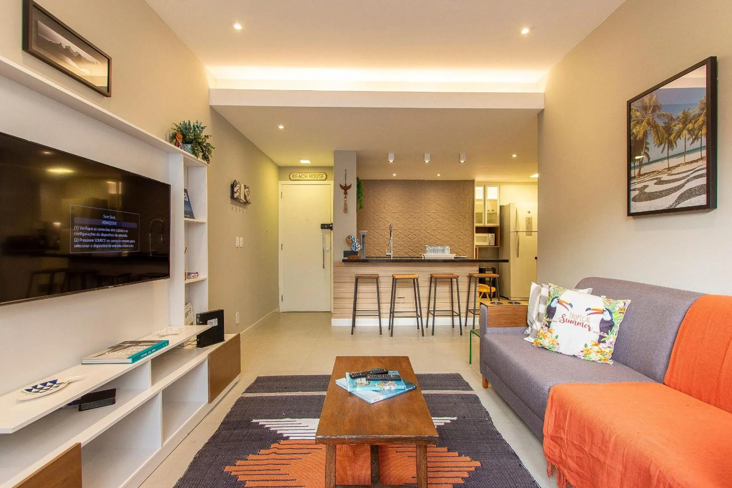 Communal lounge/ TV room in Praia e Conforto em Ipanema!