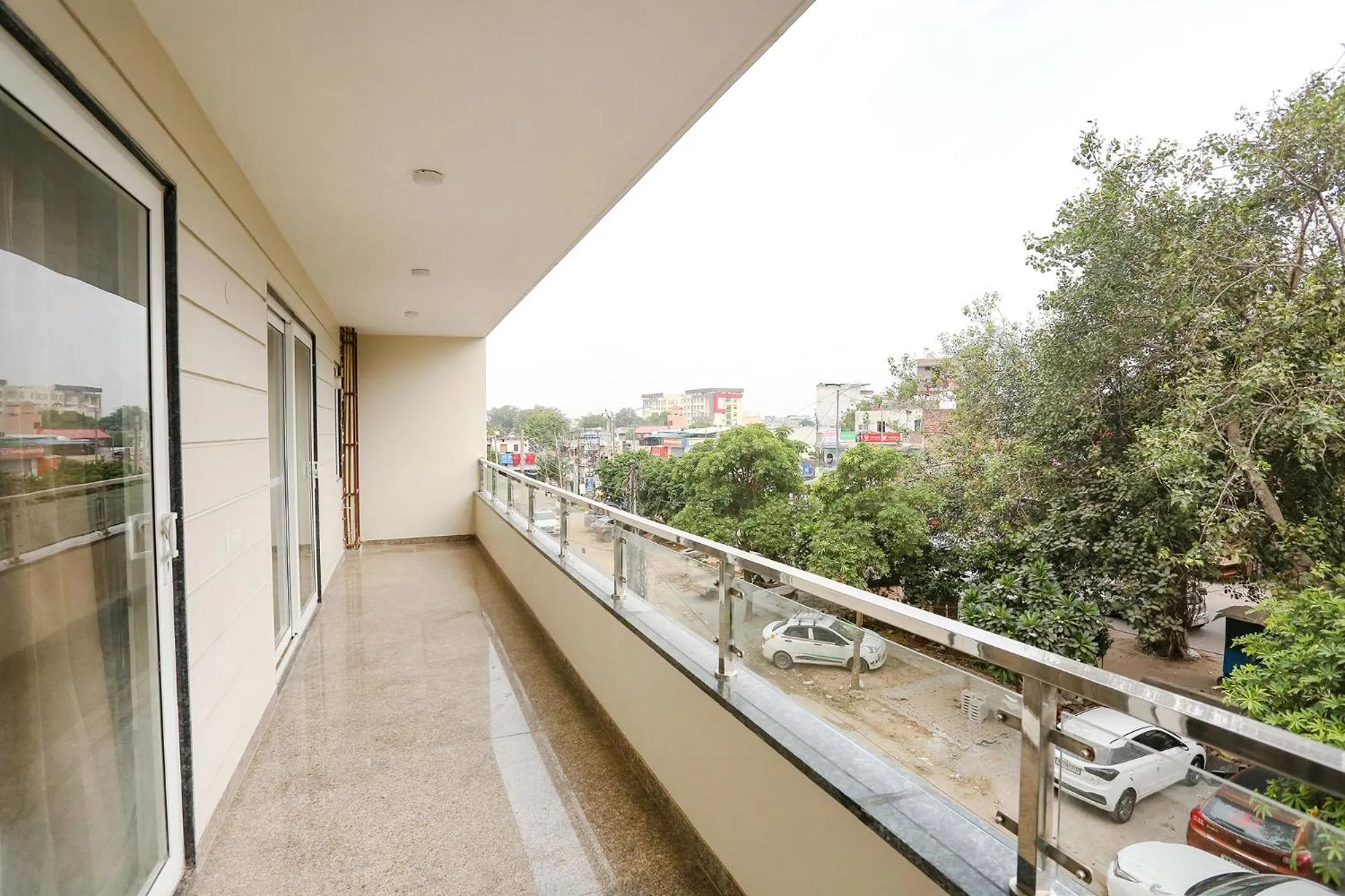Balcony/Terrace in FabHotel Raahi Retreat - Nr Star Mall & 32nd Avenue