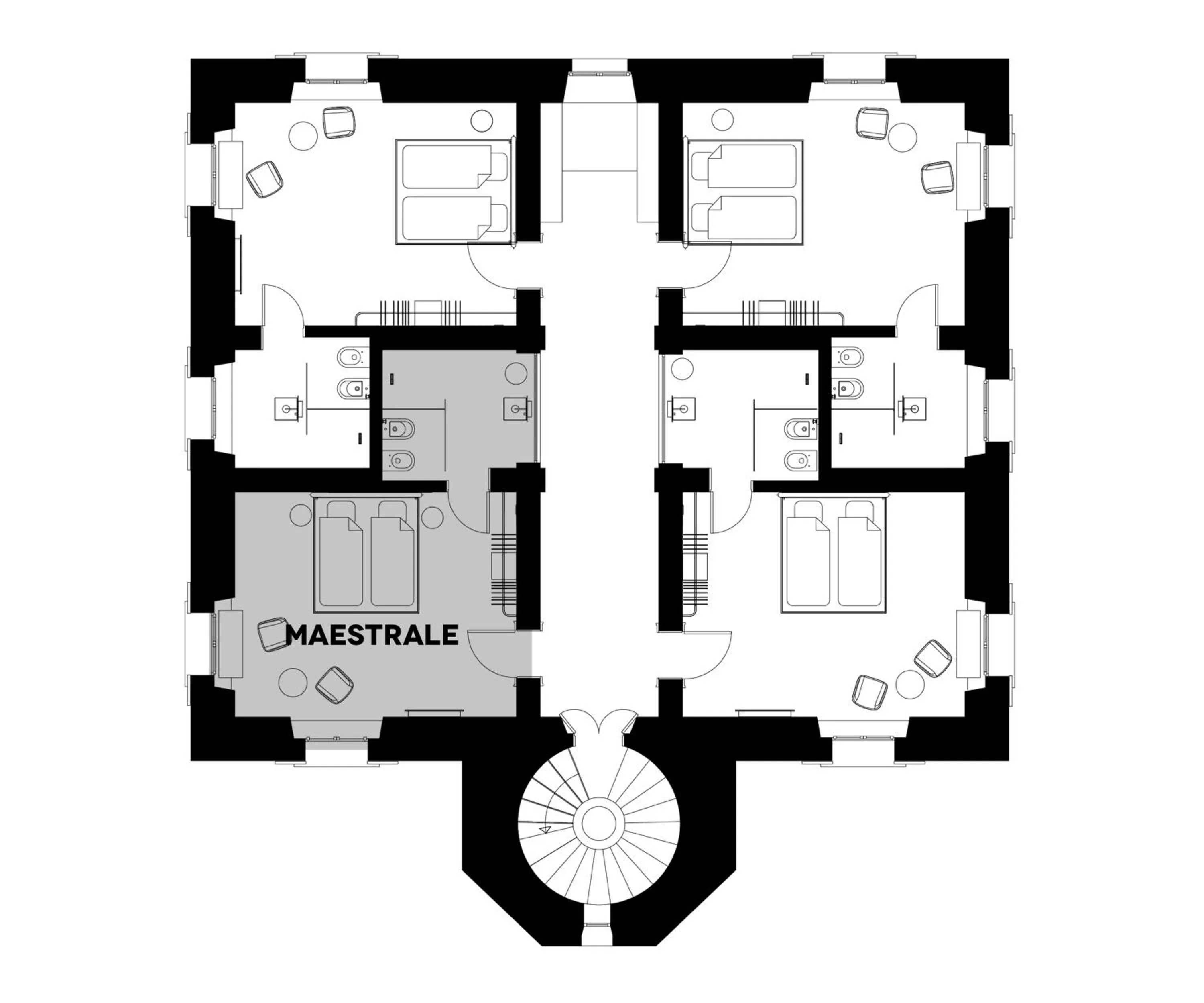 Floor plan in Ischia Lighthousehideaway