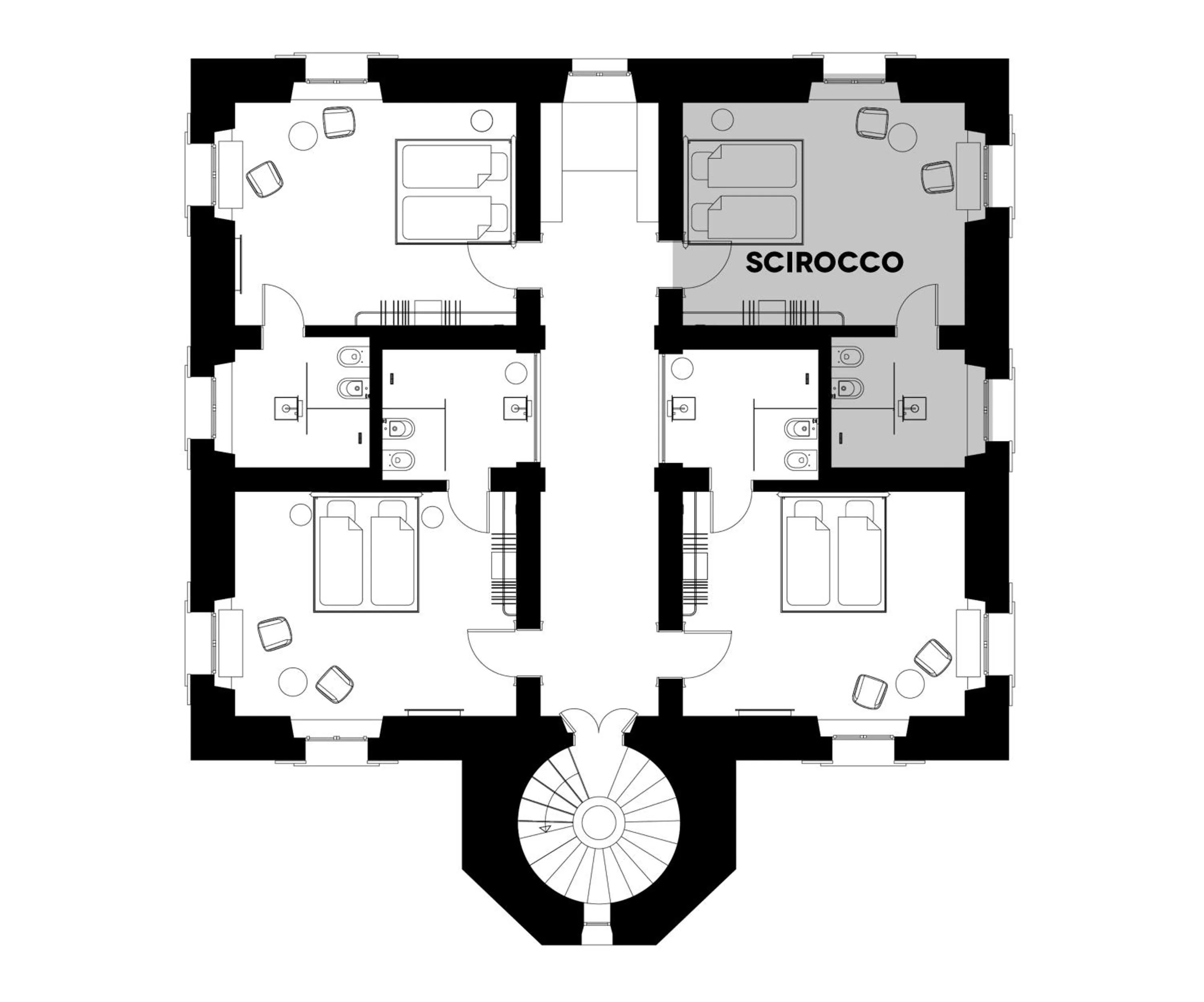 Floor plan in Ischia Lighthousehideaway