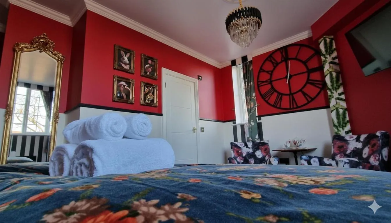 Bed in The Mad Hatter's Guestrooms