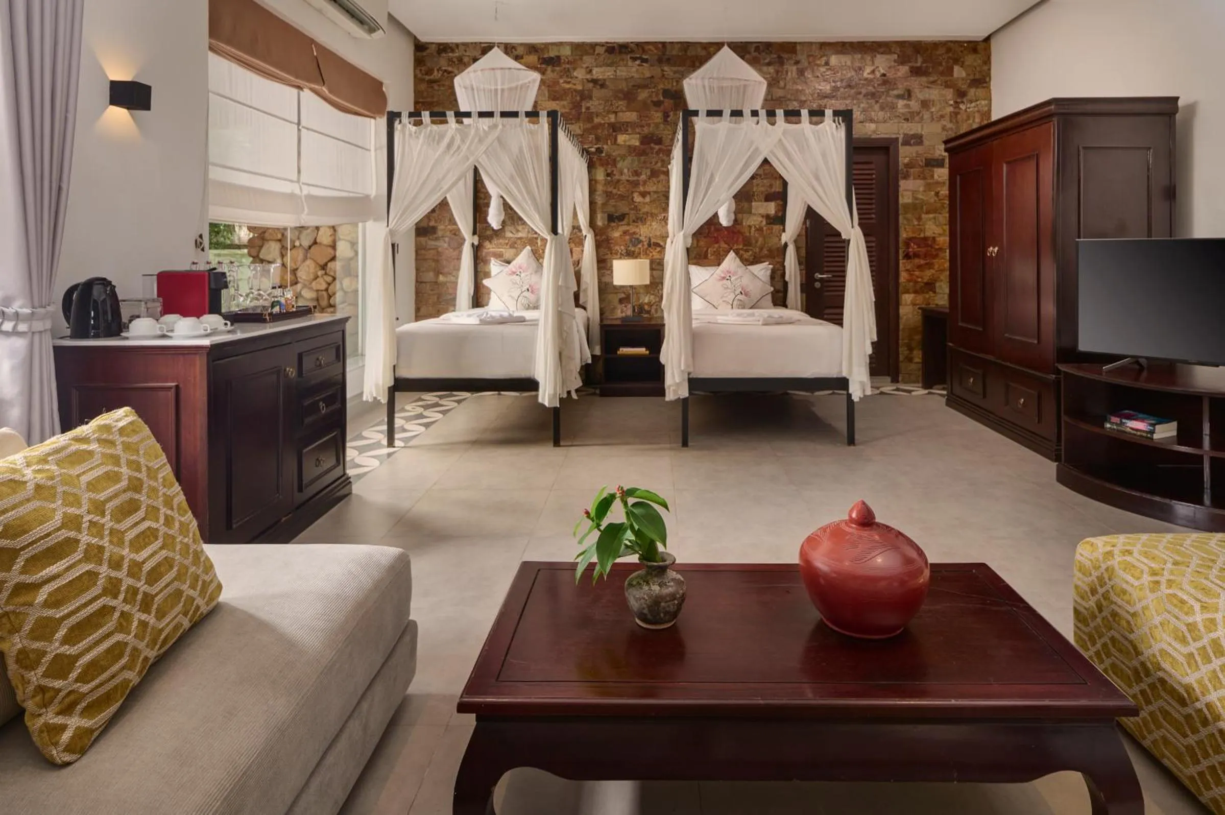 Bed in Samanea Beach Resort & Spa