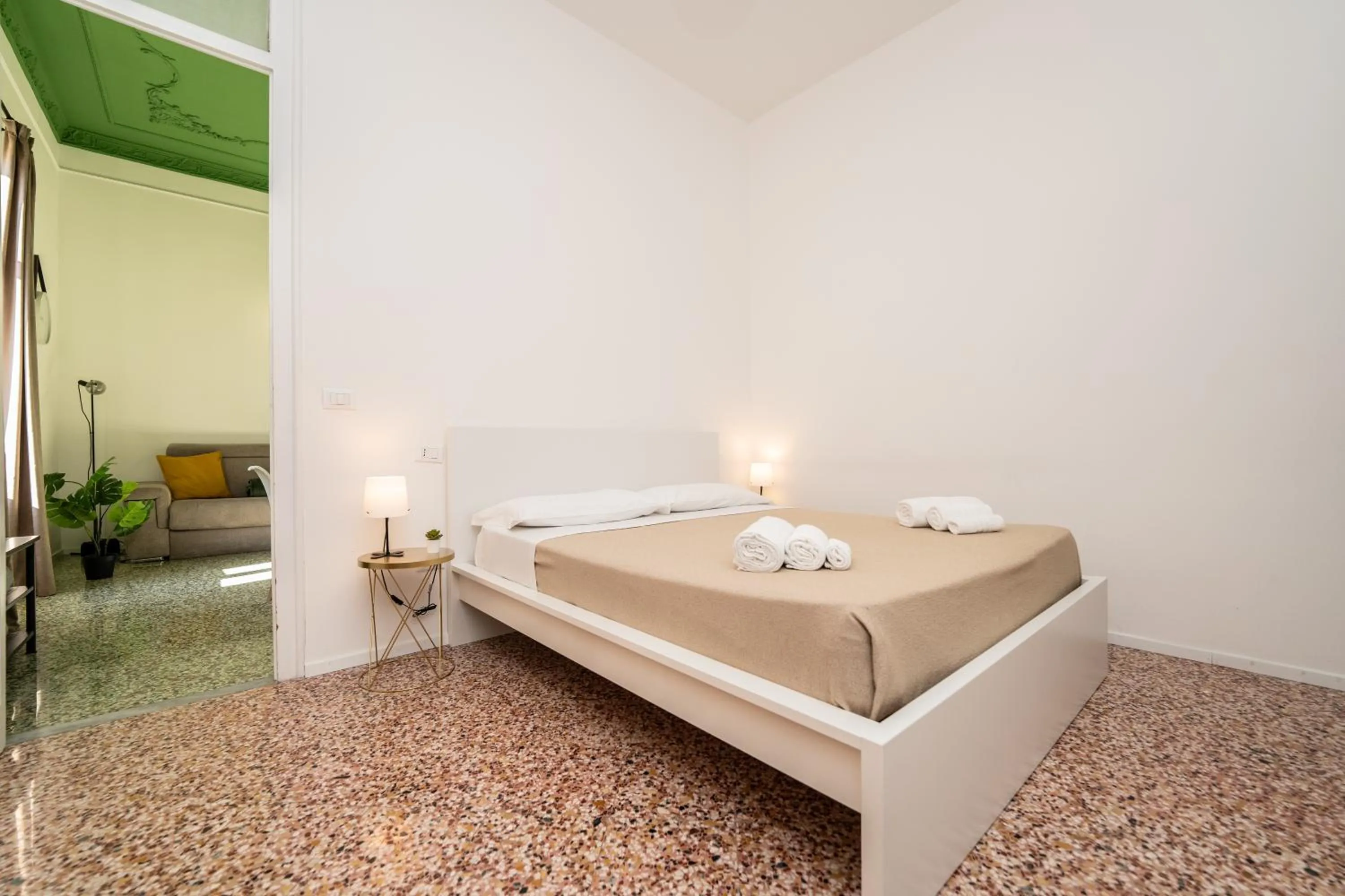Bed in Valguarnera Studio Apartments