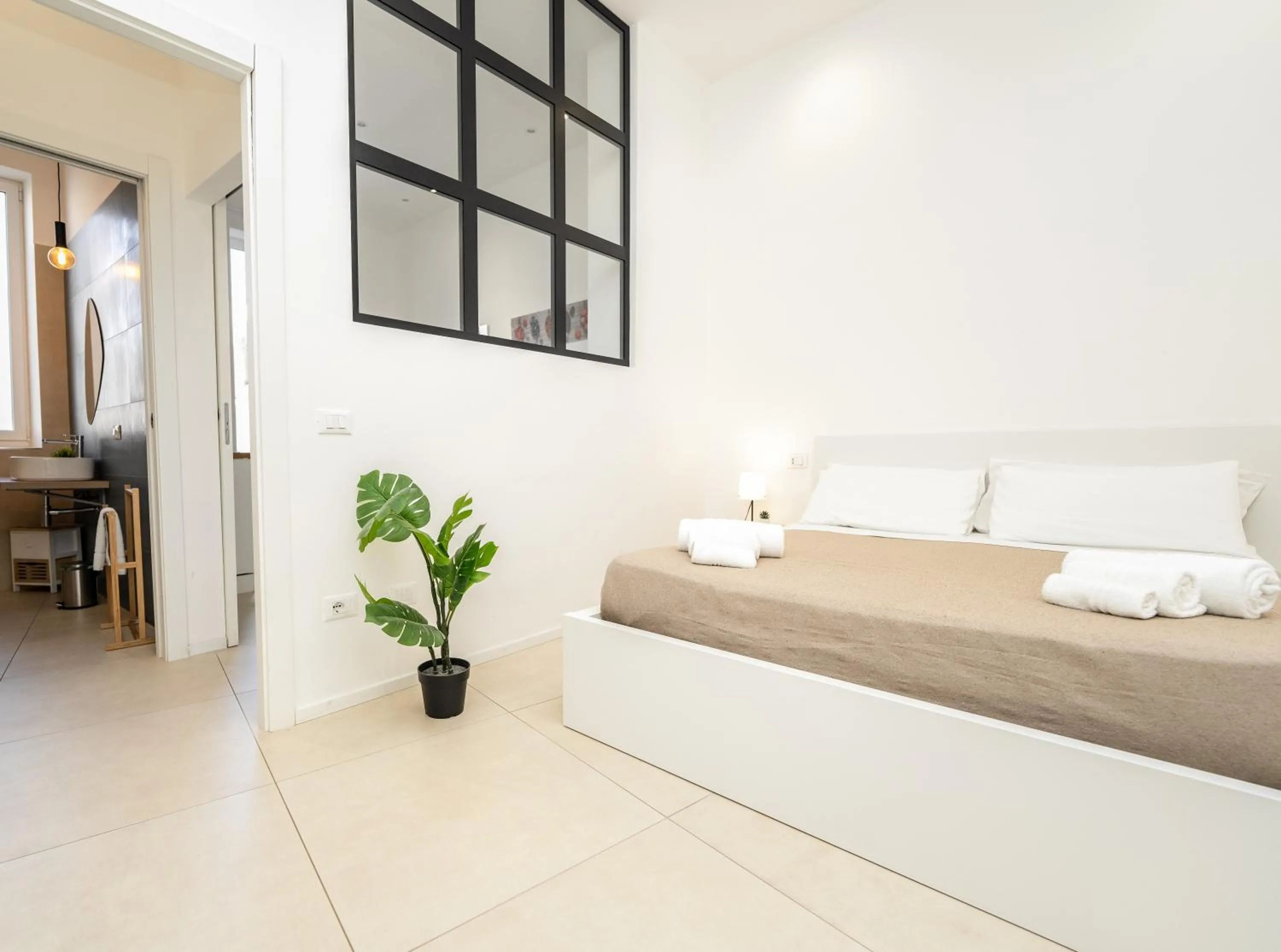 Bed in Valguarnera Studio Apartments