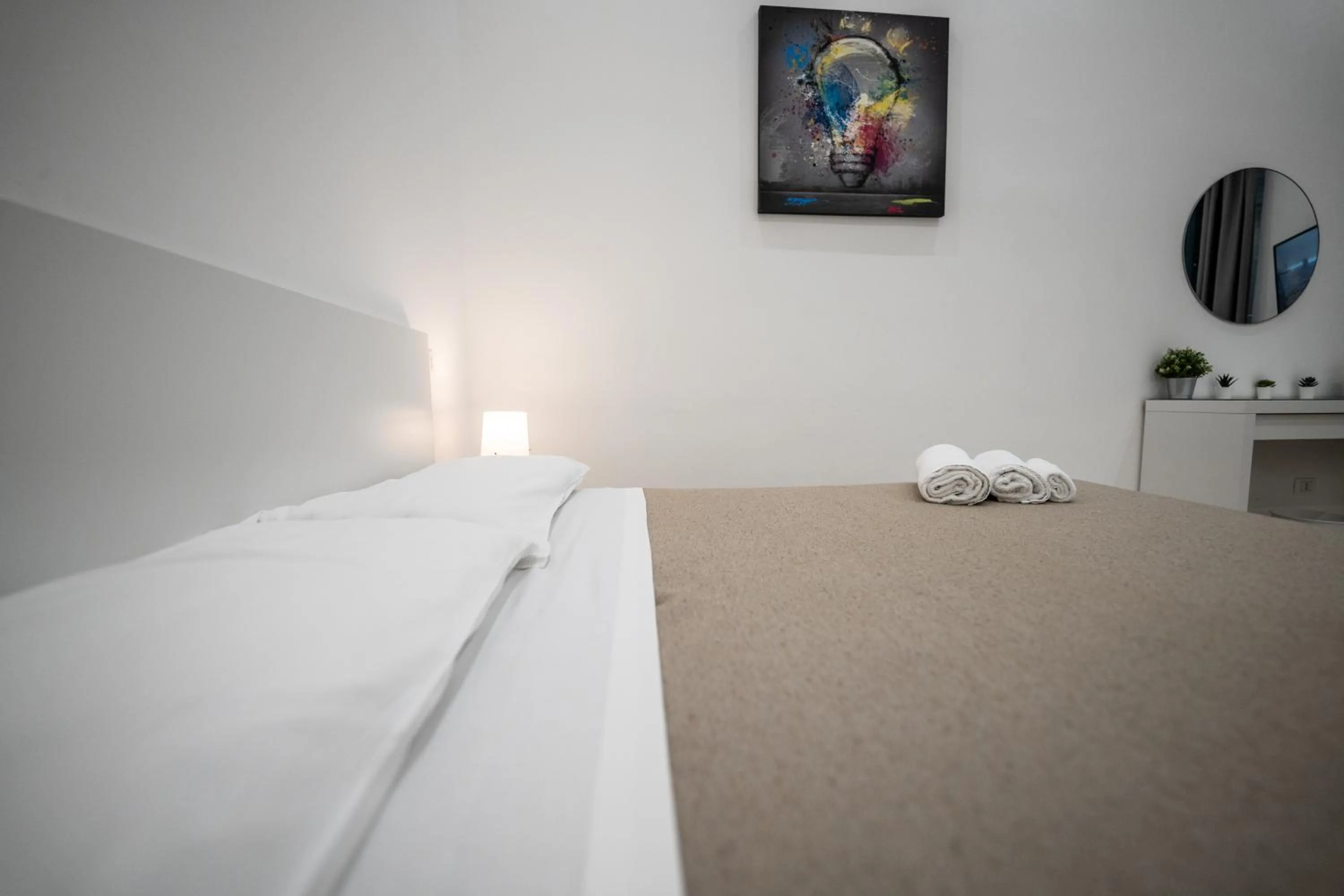 Bed in Valguarnera Studio Apartments