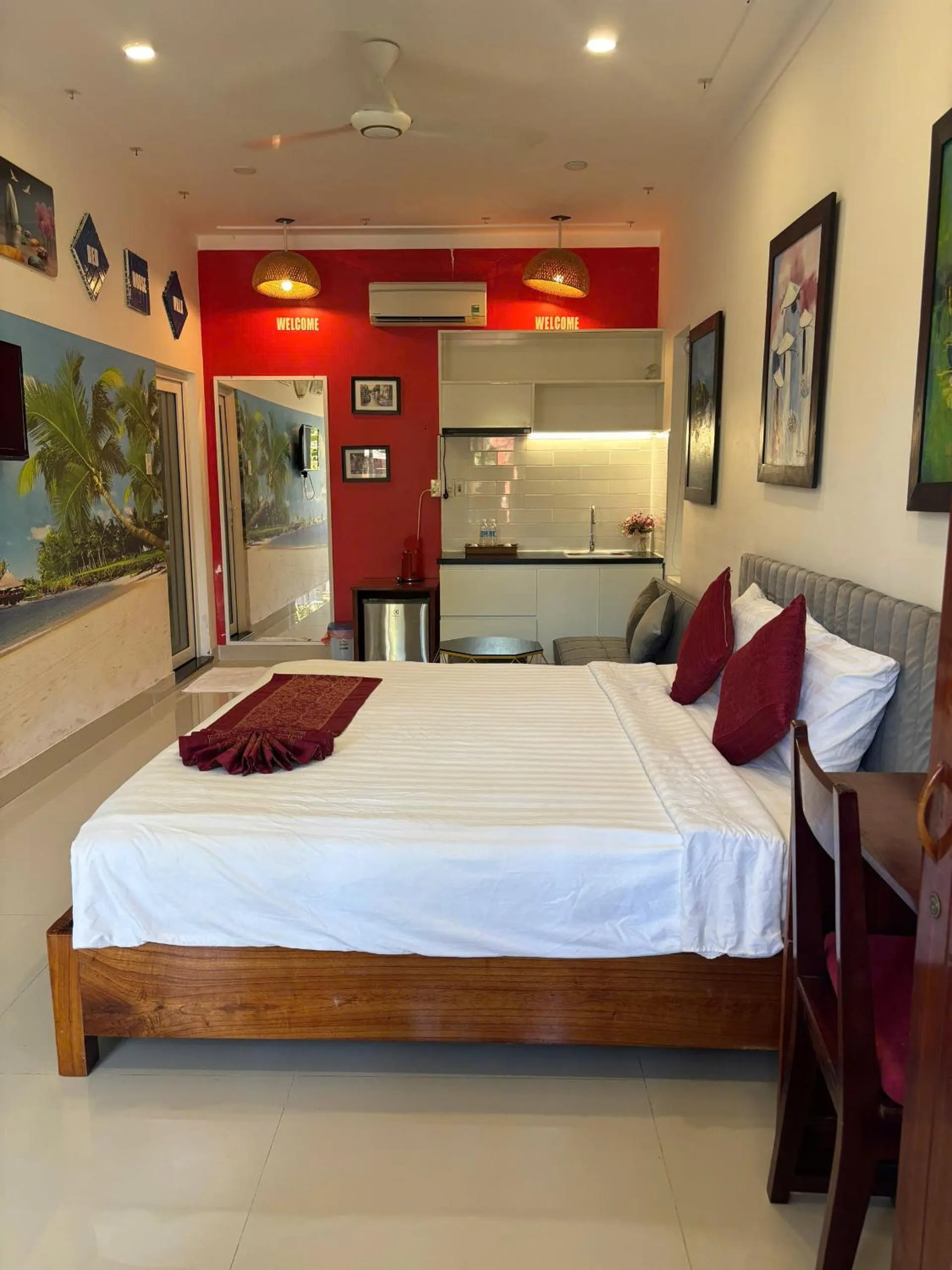 Bed in Red House Homestay - Villa