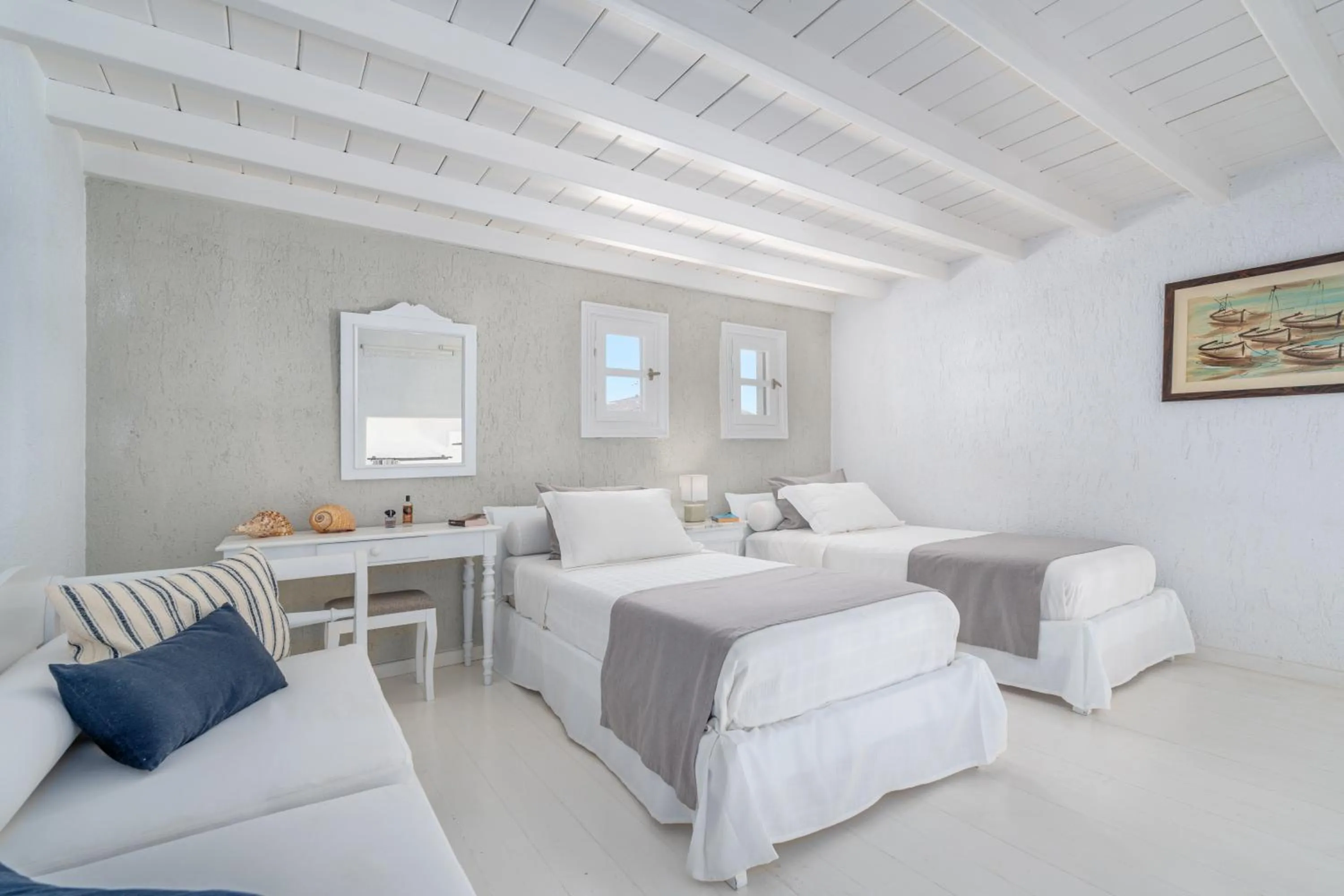 Bed in Thalasses Villas