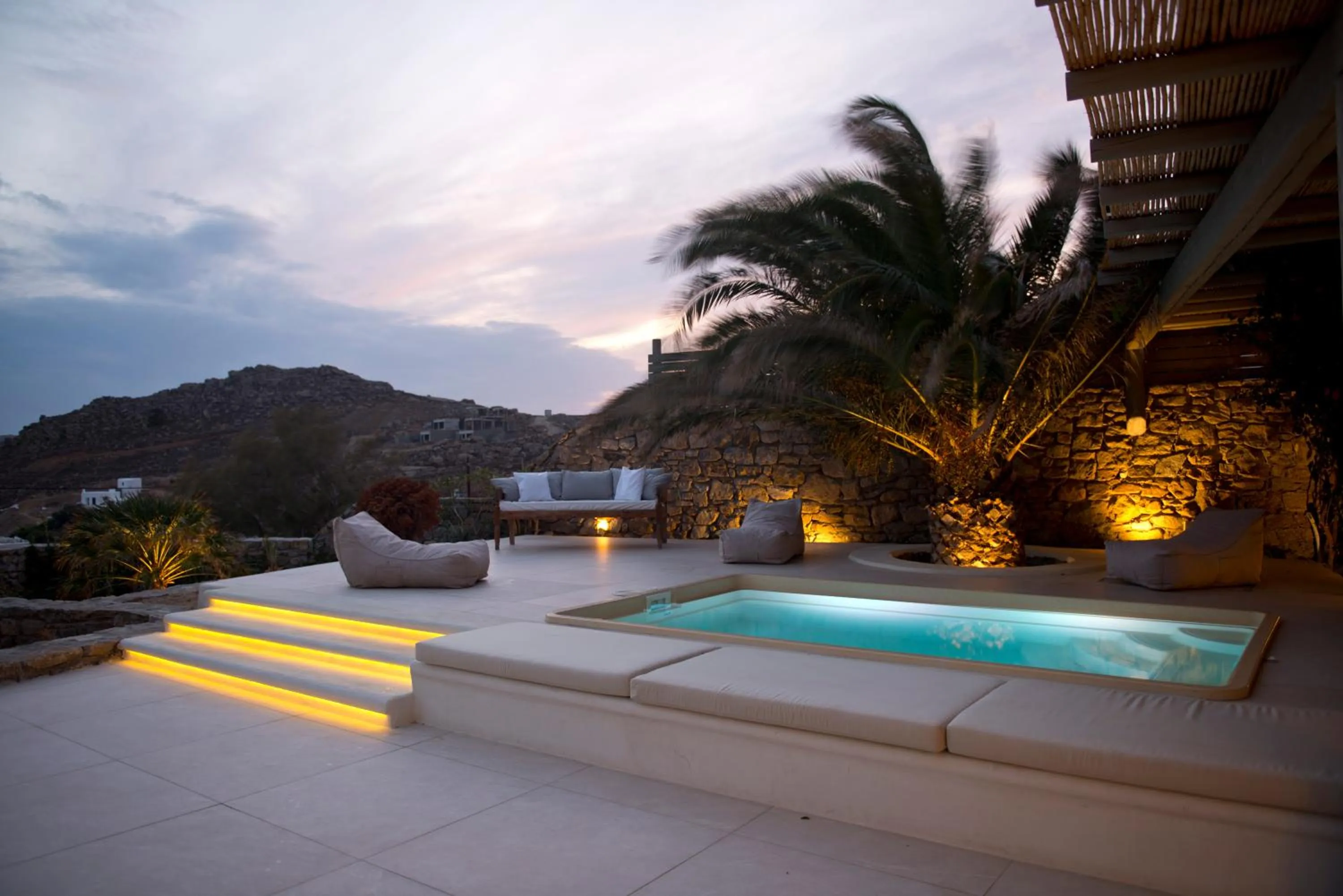 Pool view in Thalasses Villas