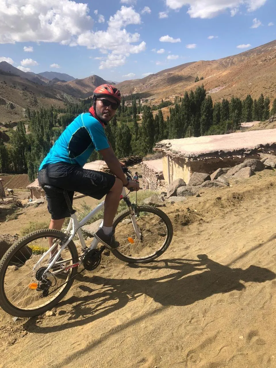 Cycling in Auberge restaurant Afoud