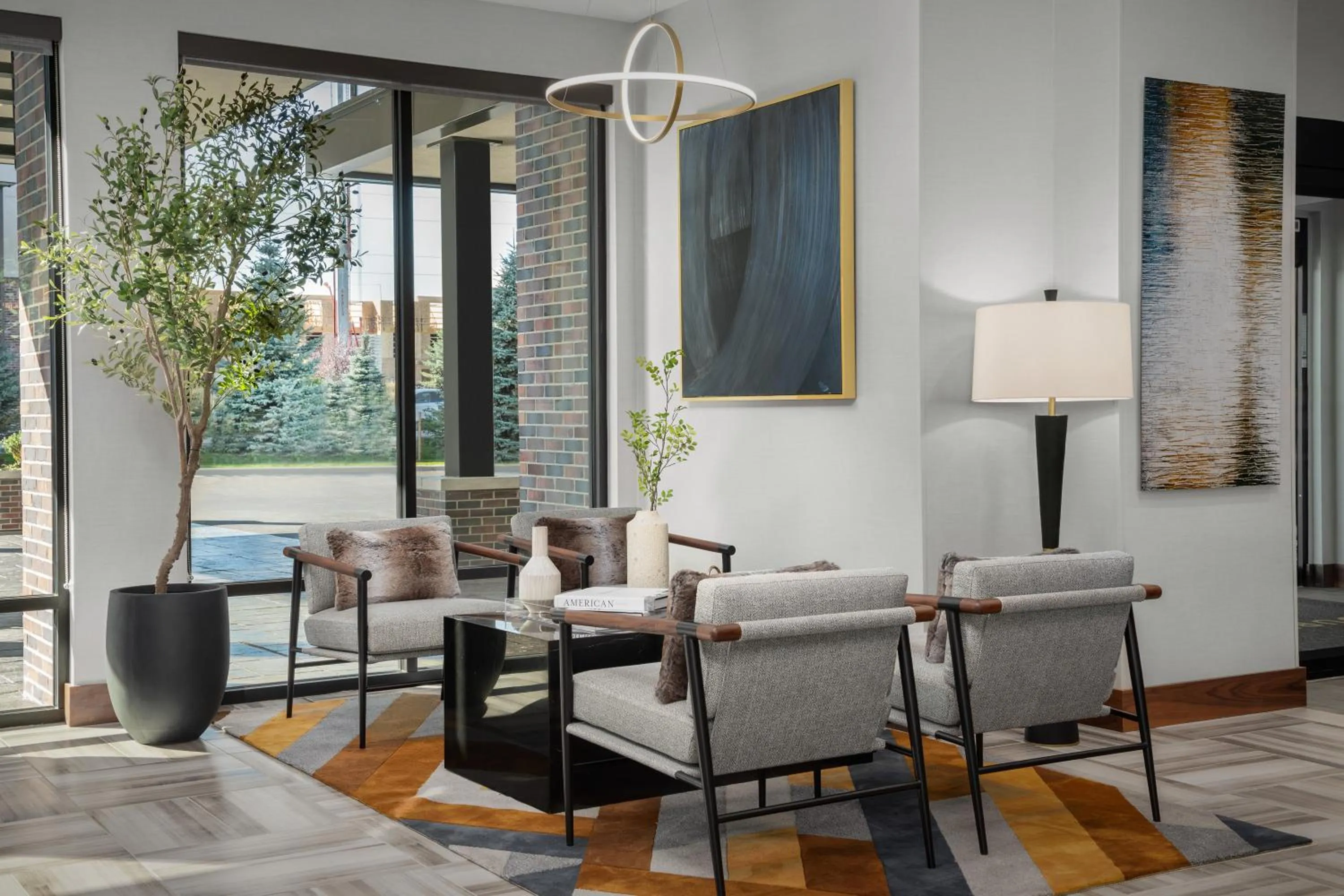 Seating area in Courtyard by Marriott Bozeman